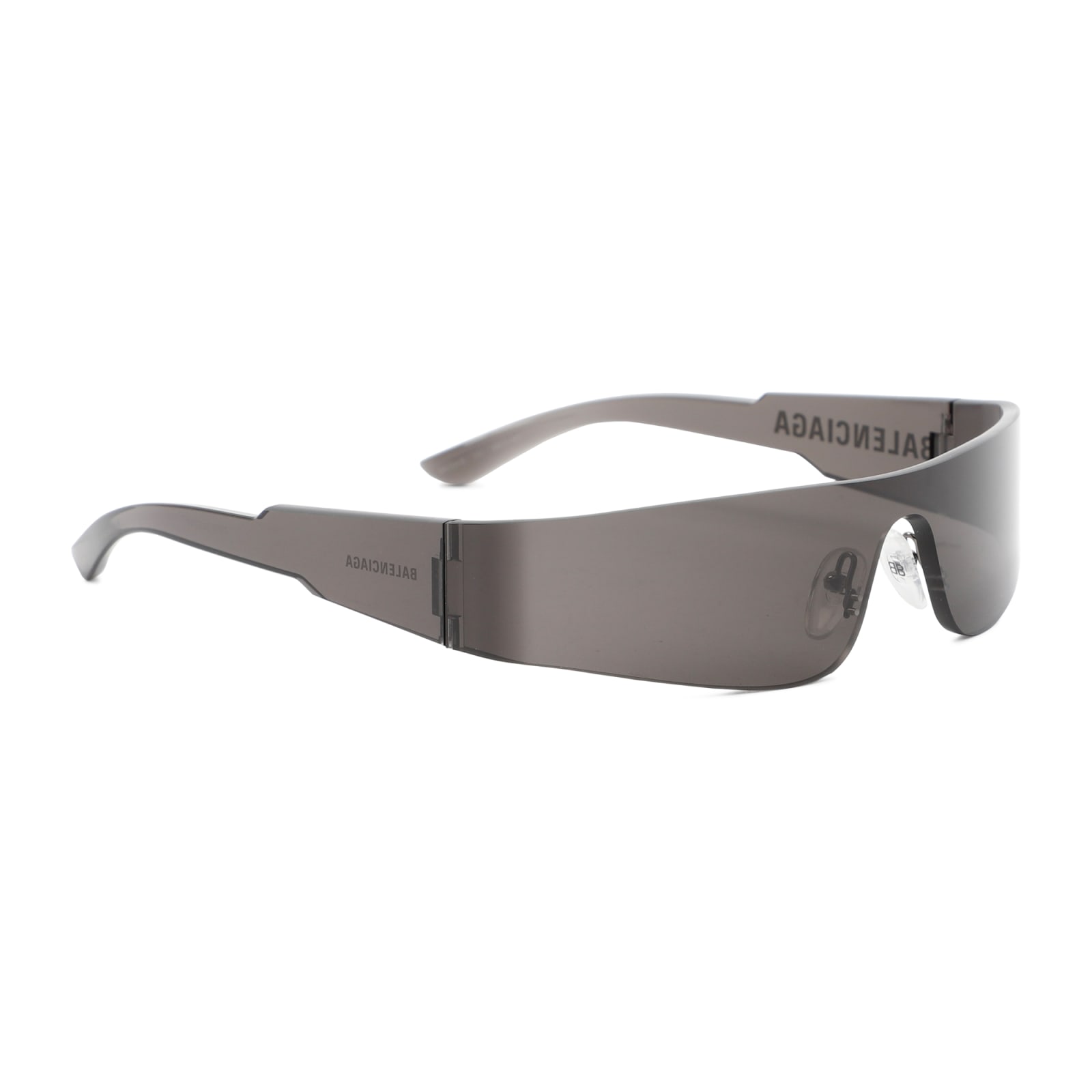 BALENCIAGA MONO REC SUNGLASSES IN BLACK POLYAMIDE