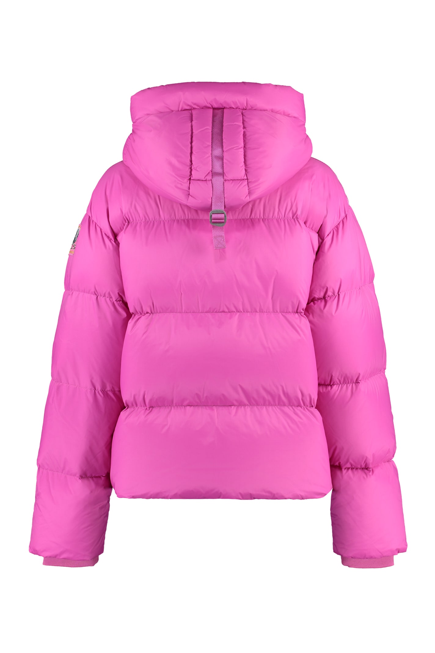 Shop Parajumpers Anya Hooded Full-zip Down Jacket In Fuchsia