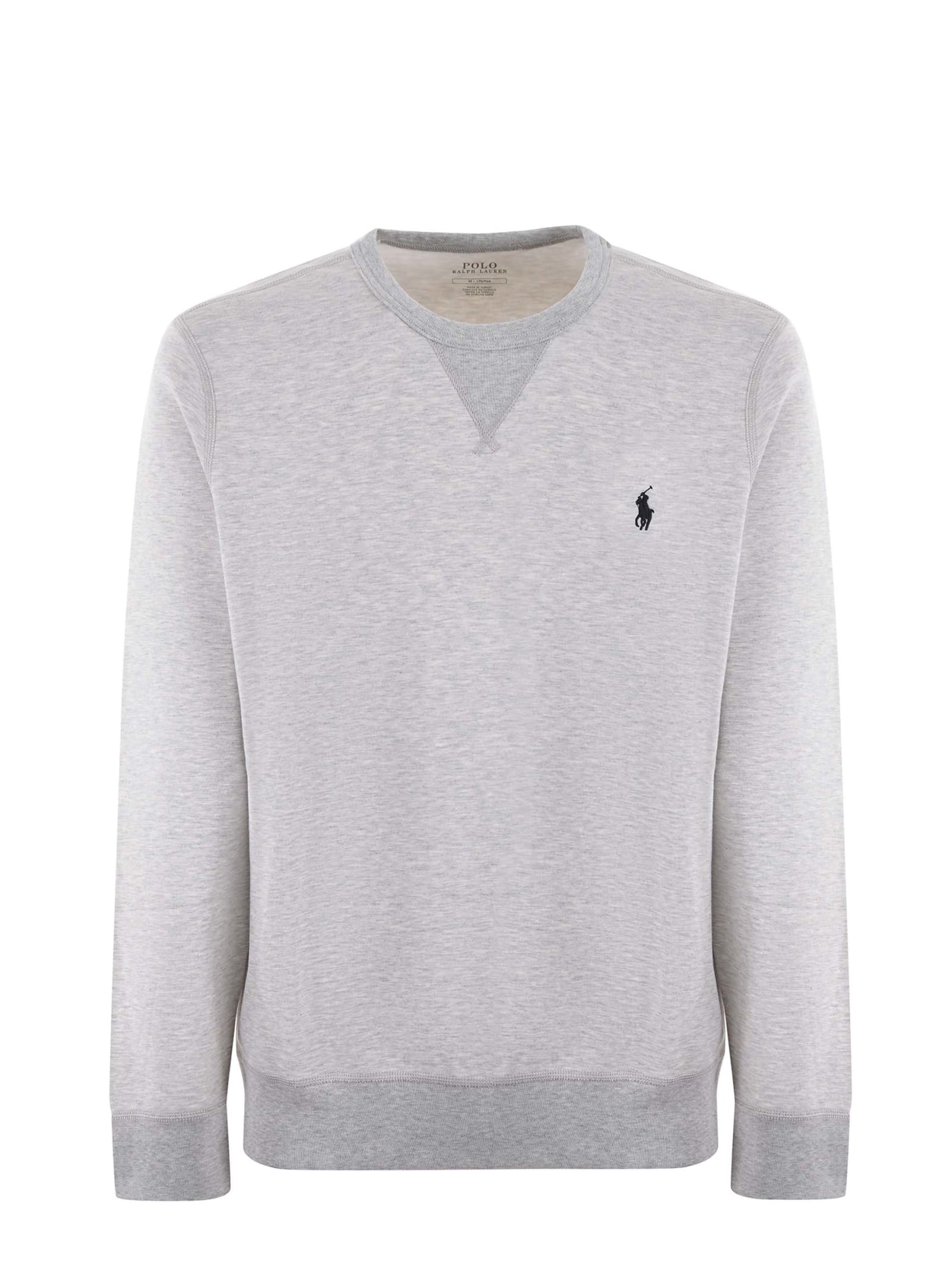 Shop Polo Ralph Lauren Sweatshirt In Grigio Melange