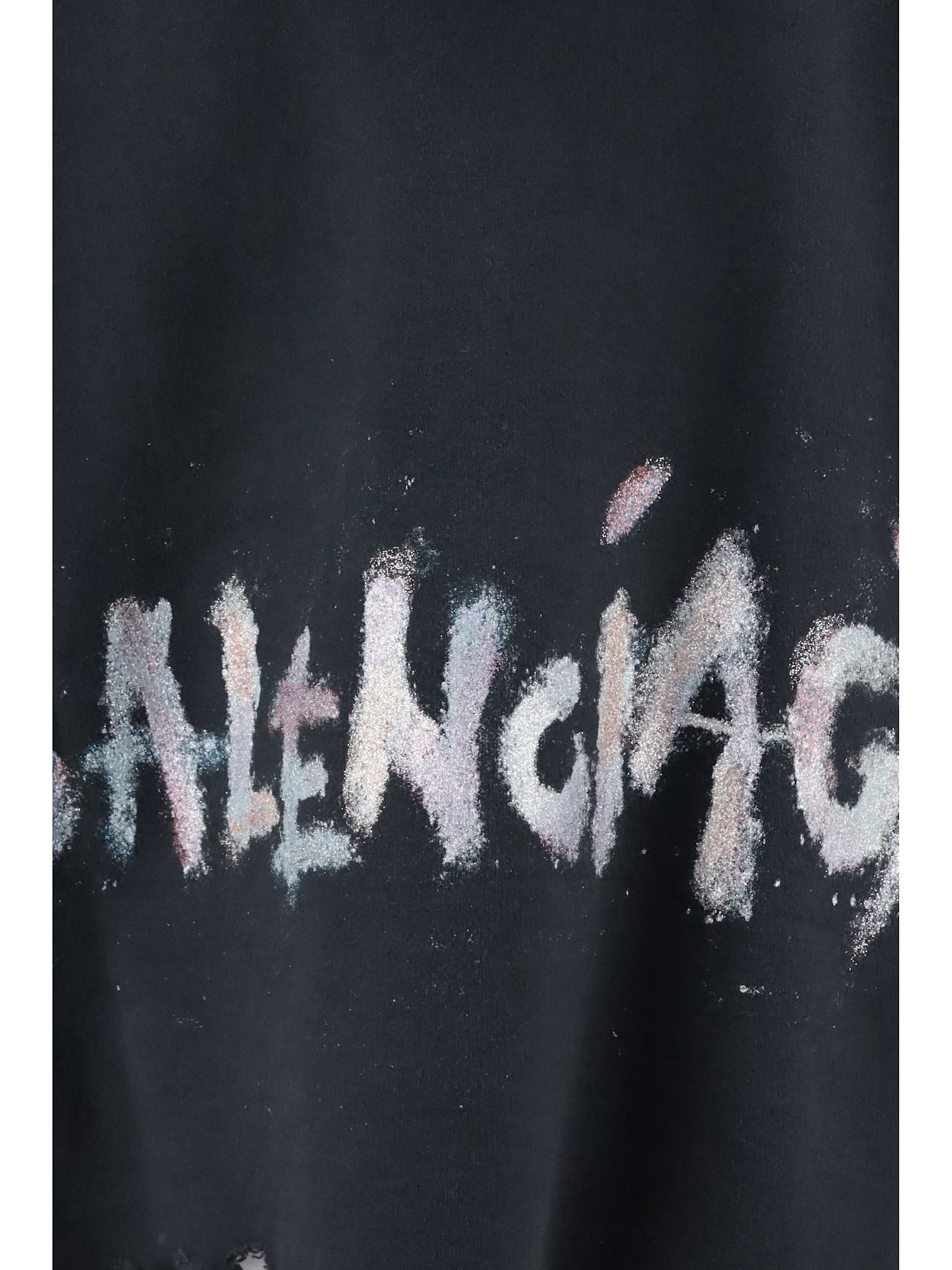 Balenciaga Women Cropped Hoodie In Blue