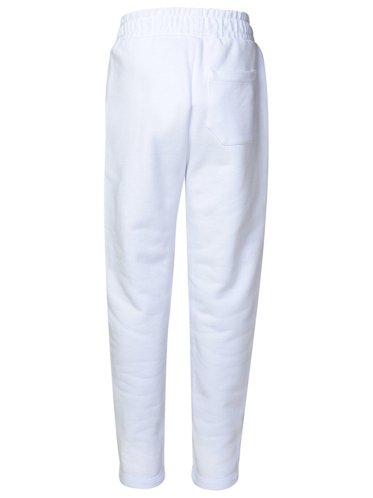 Shop Golden Goose Star-printed Tapered-leg Track Pants In White/ Blue Royal