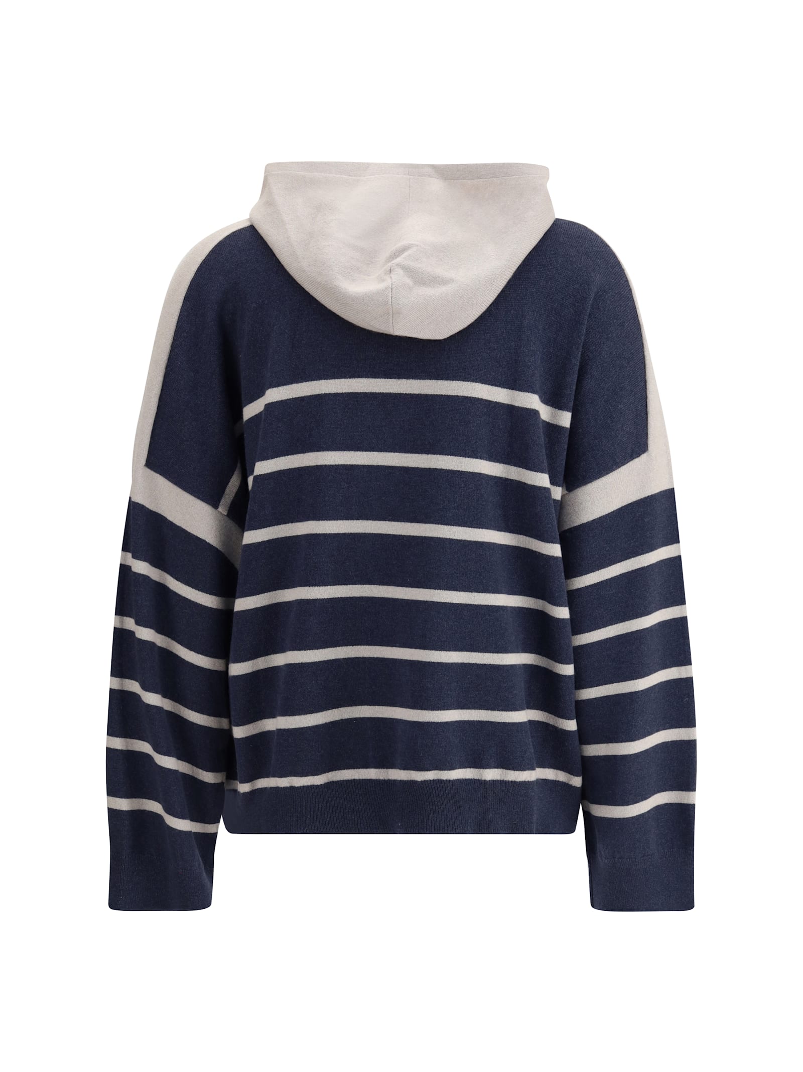 Brunello Cucinelli Hooded Sweater In Blue