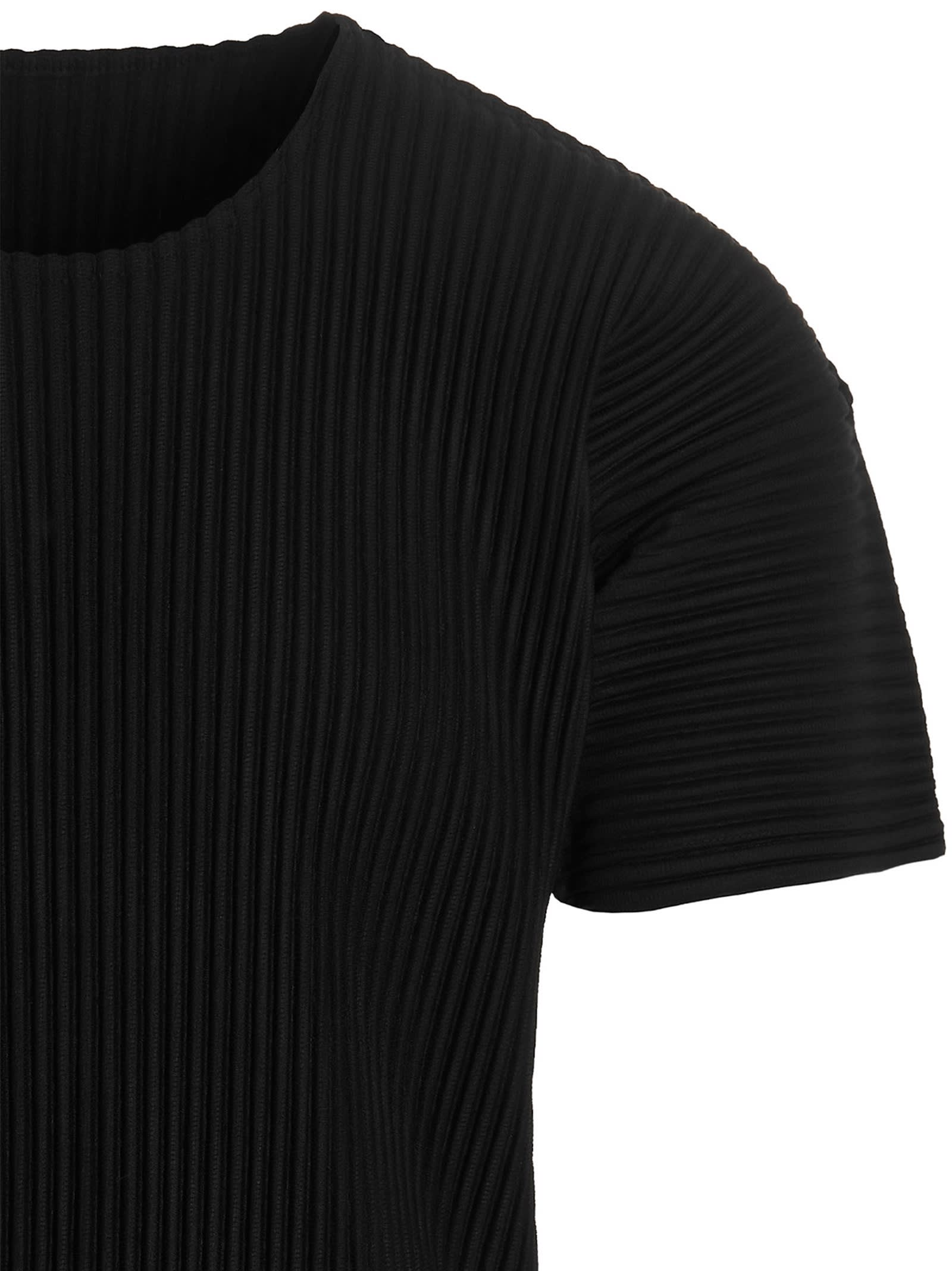 Issey Miyake Black Basics T-shirt In Black