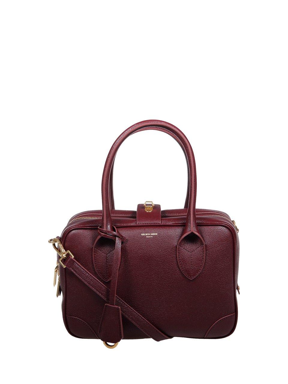 Shop Golden Goose Logo Printed Tote Bag In Bordeaux