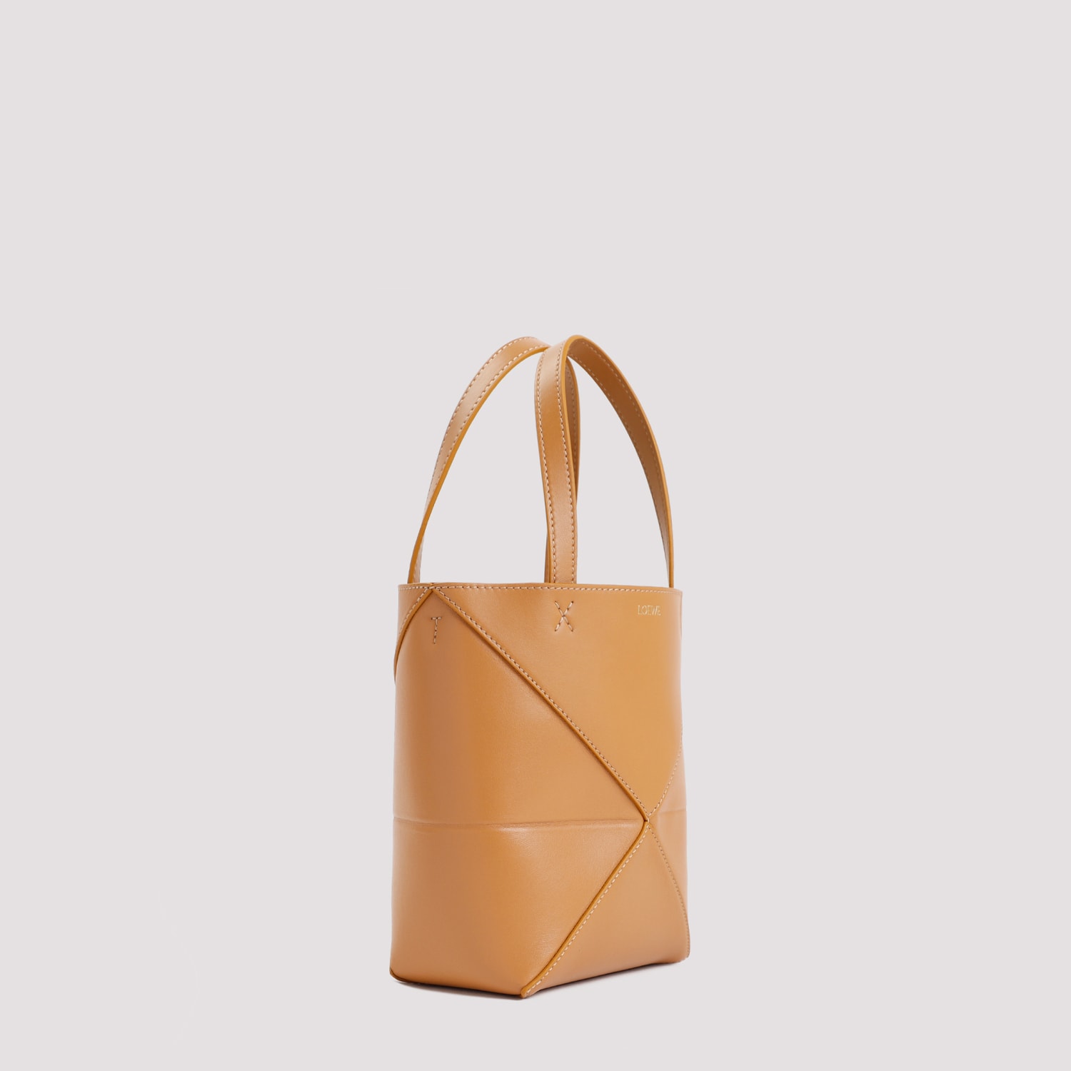 Loewe Puzzle Fold Tote Mini In Sand