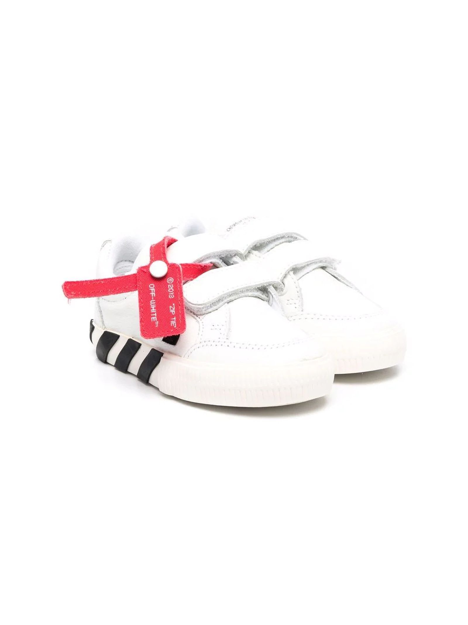 Off-White White Lea Vulcanized Low Sneakers