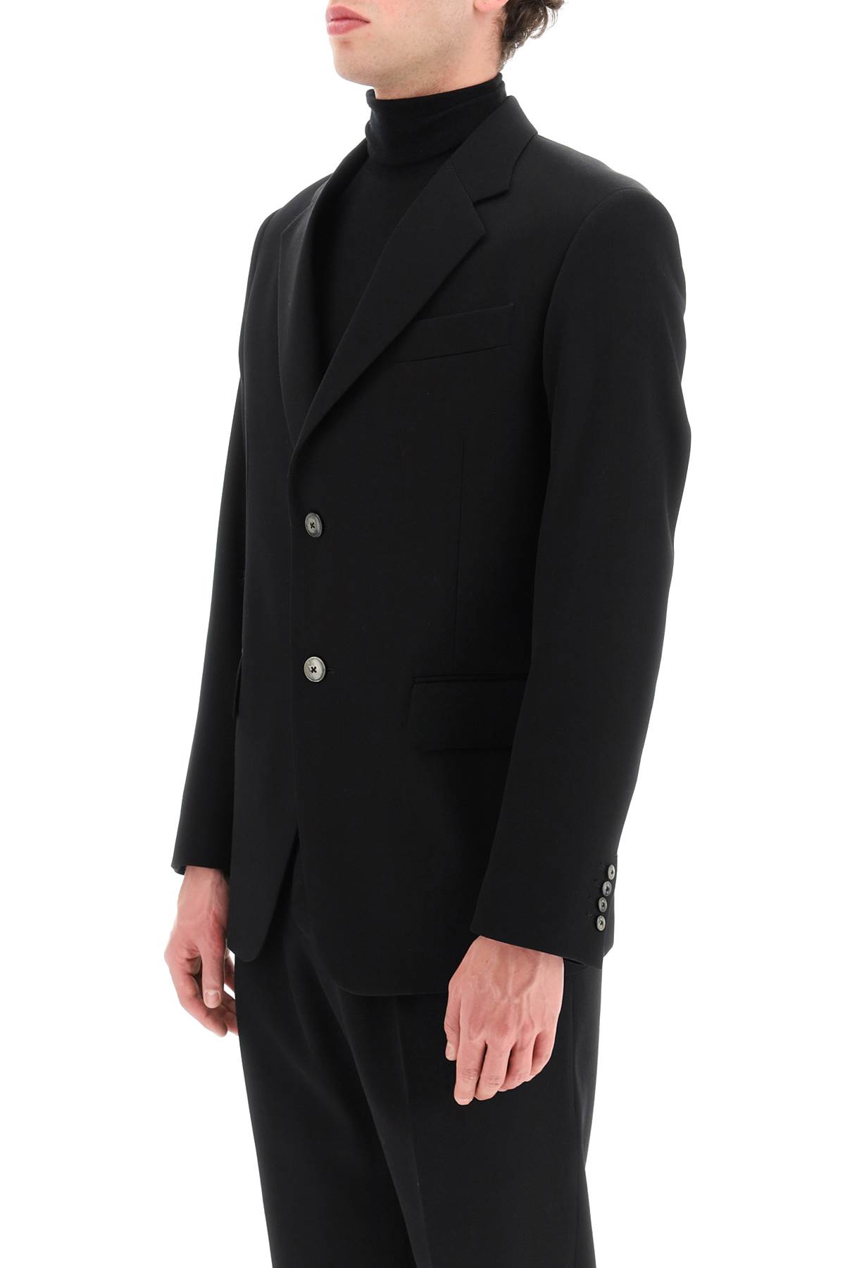 Lanvin Wool Single-breasted Blazer In Black