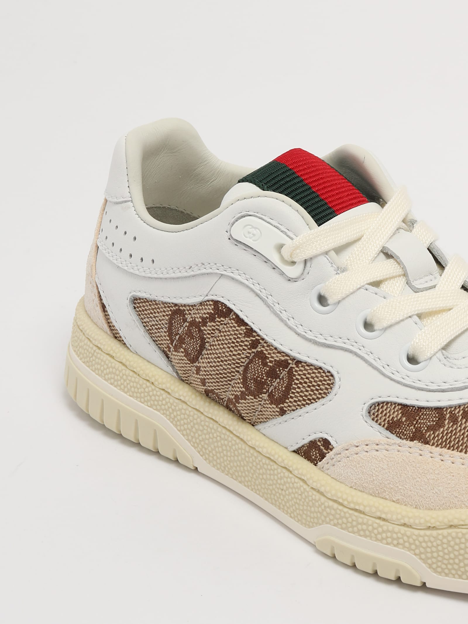 Shop Gucci Sneakers Sneaker In Bianco-beige