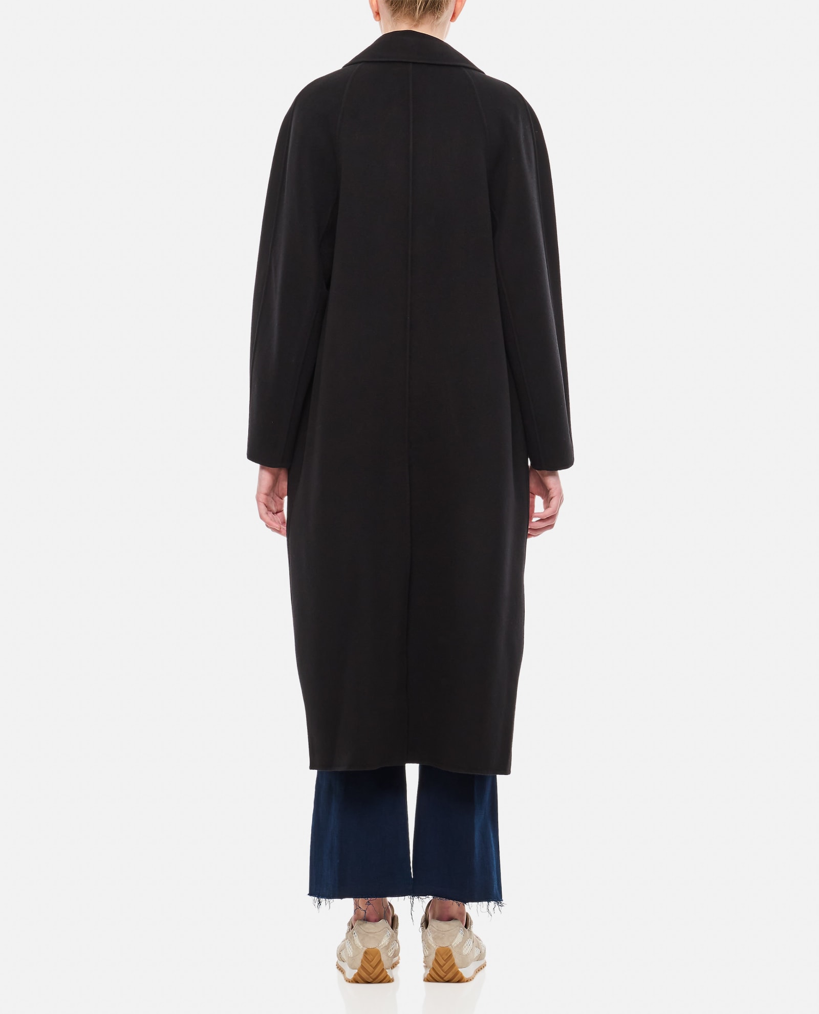 Shop 's Max Mara Capi Double Breasted Oversize Coat In Black