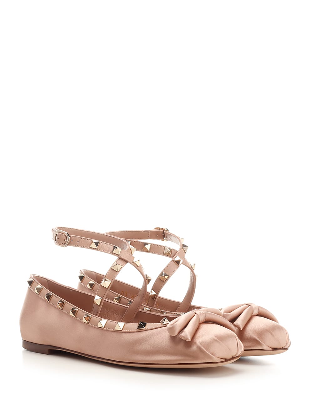 Shop Valentino Rockstud Ballet Flat