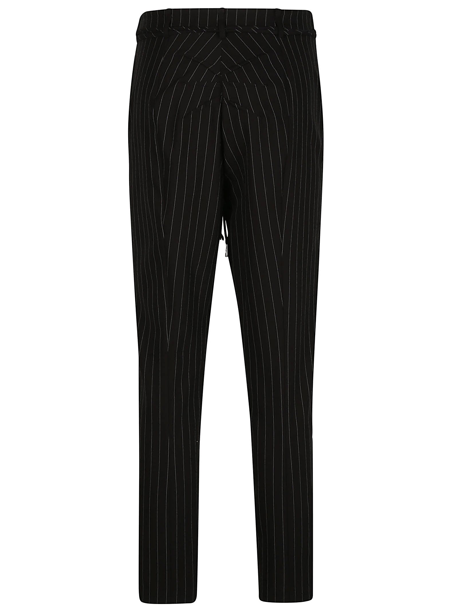 Shop Patrizia Pepe Pant In Oo Black Stripes