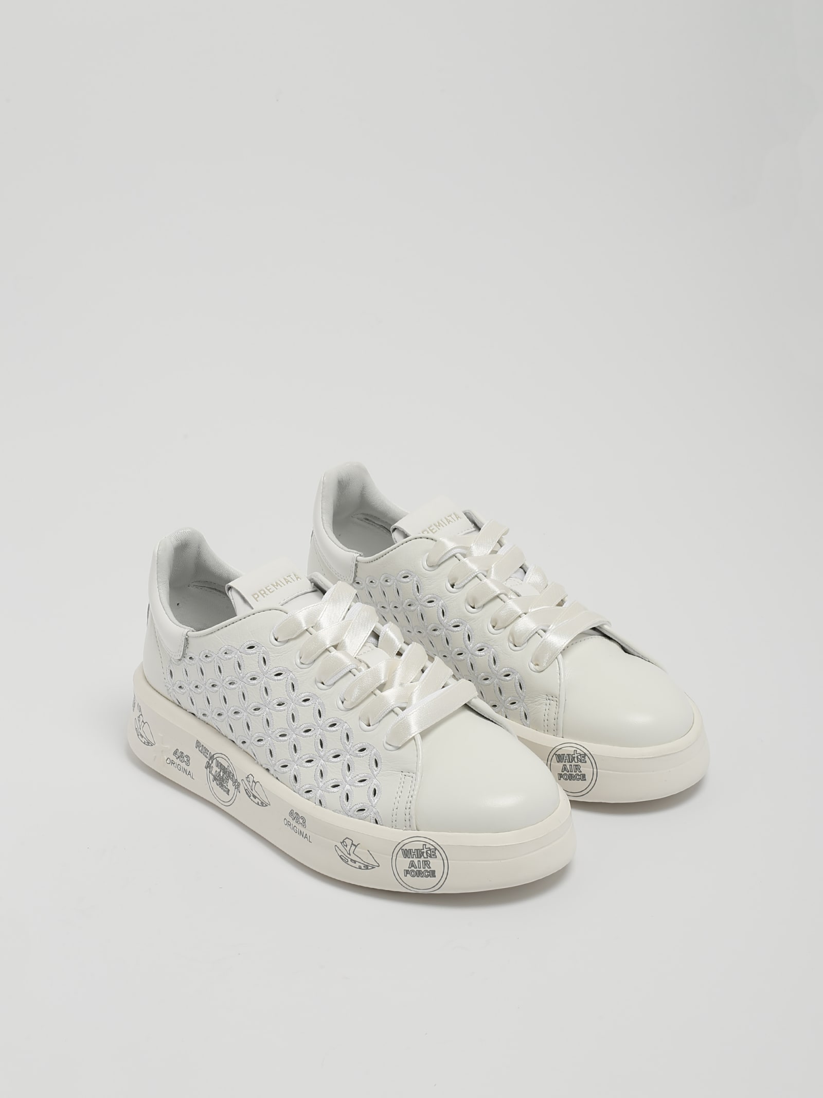 Shop Premiata Belle Sneaker In Bianco
