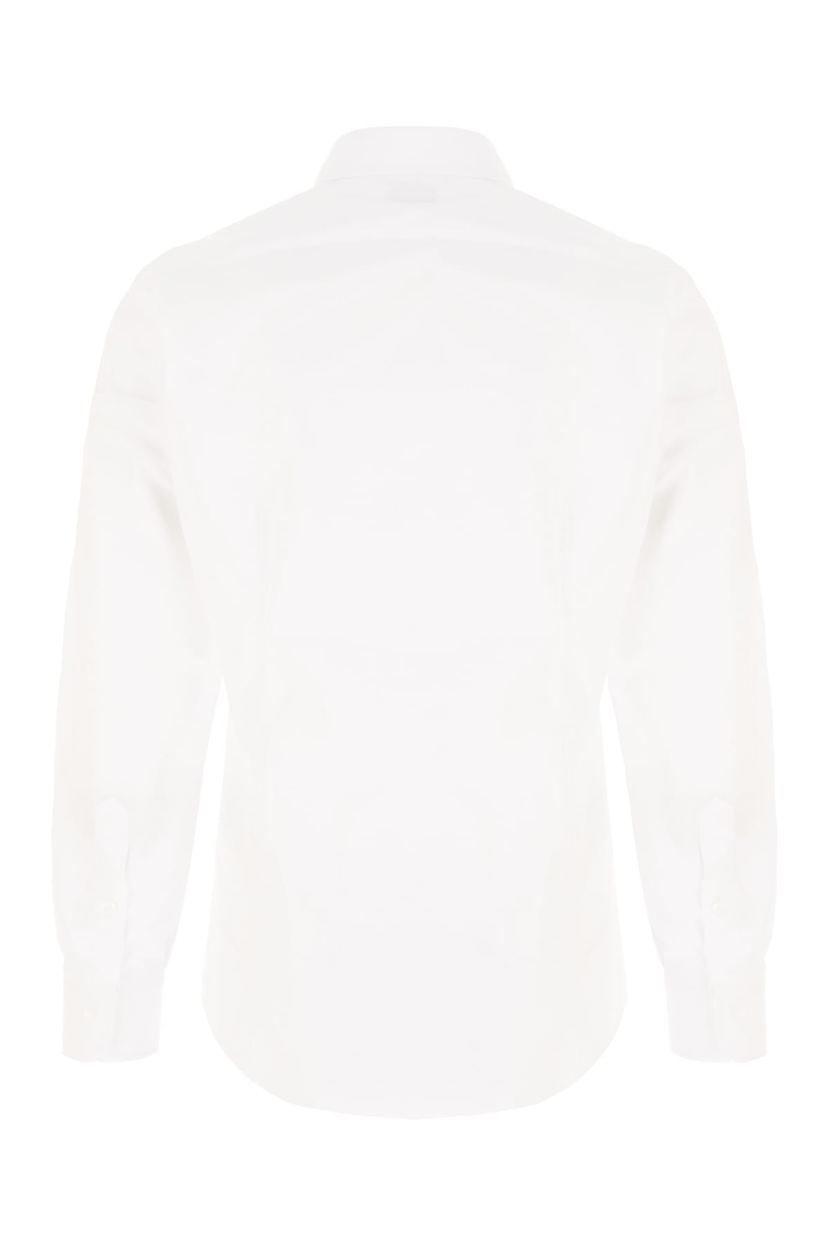 Barba Napoli White Poplin Shirt In White