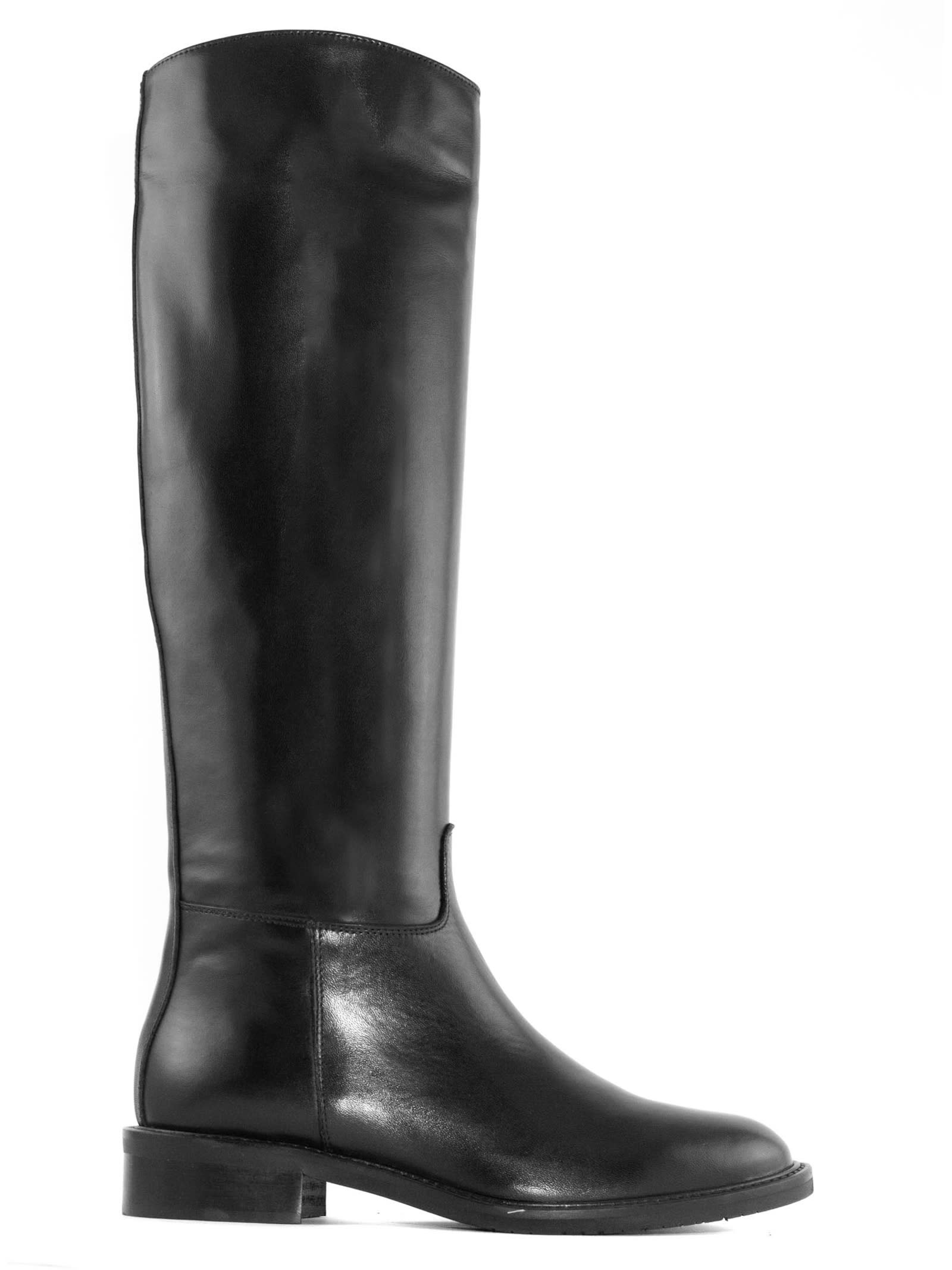 Black Leather Boot