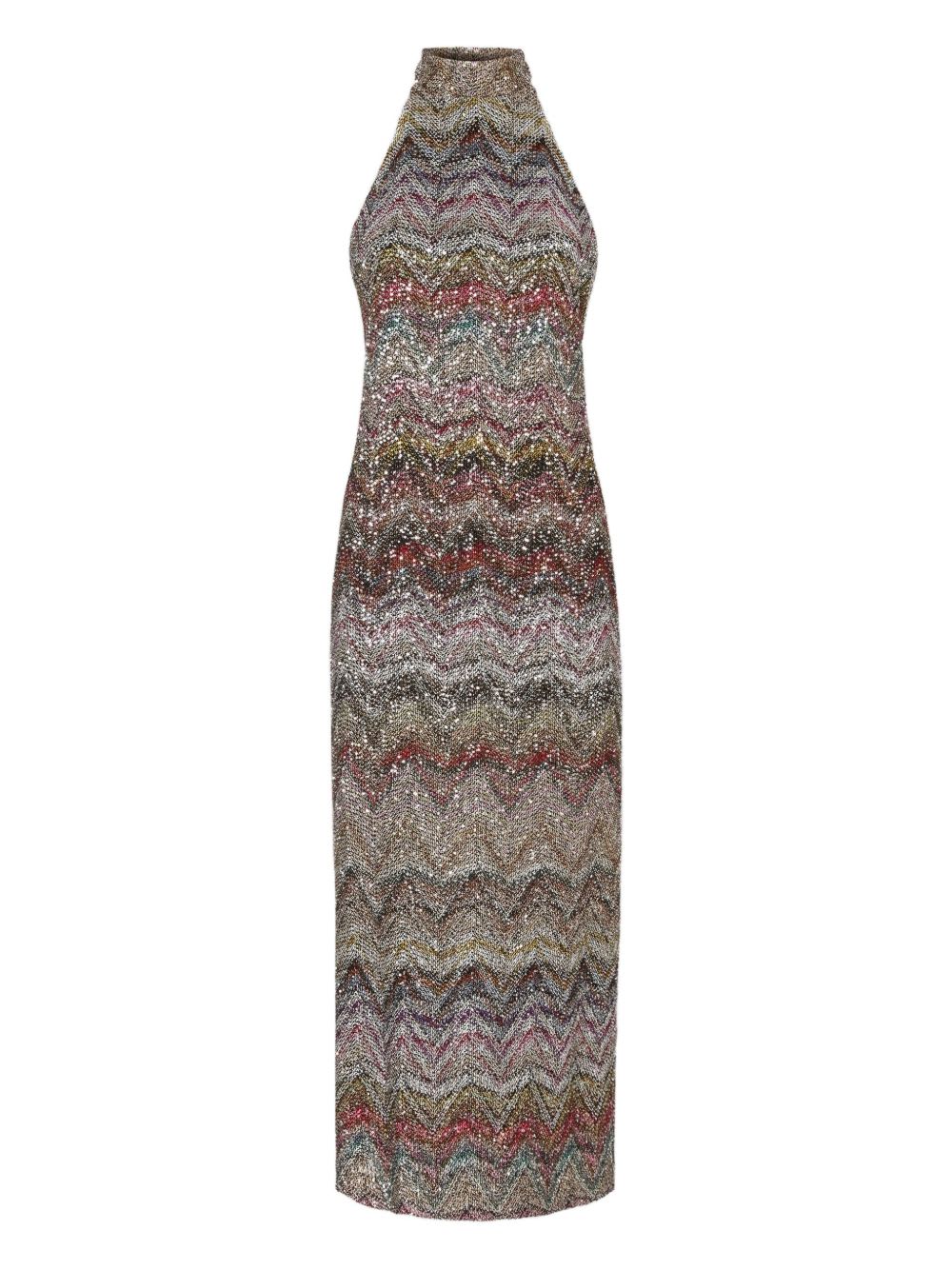 Missoni Midikleid Mit Neckholder In Multi