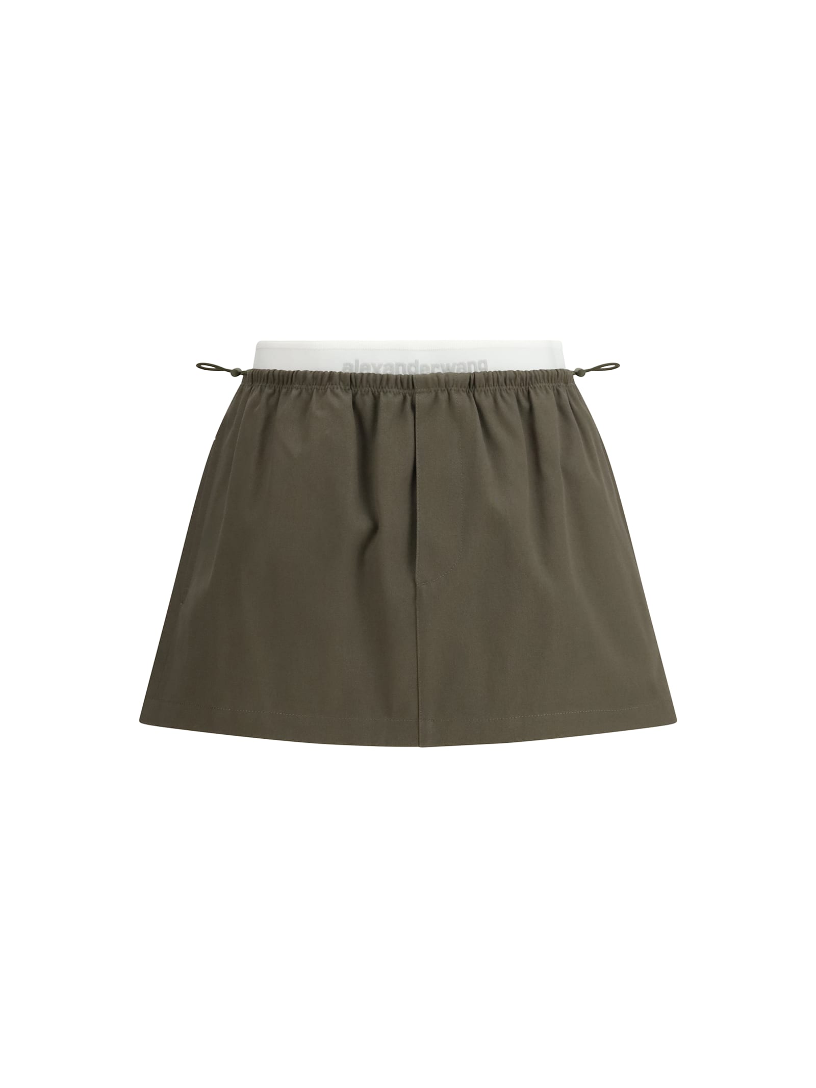 Alexander Wang Women Mid-rise Mini Logo Elastic Skirt In Multi