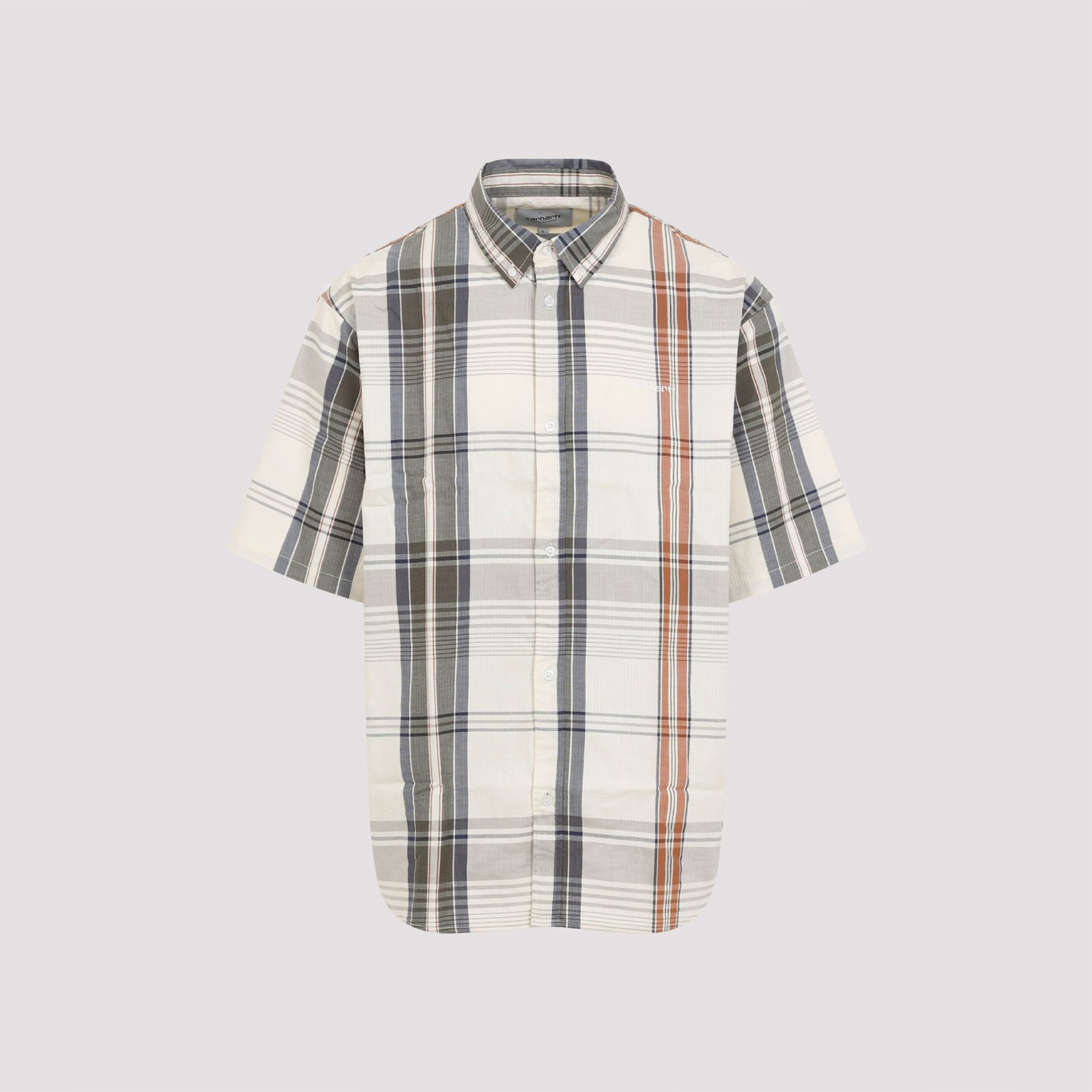 Carhartt Roslin Flannel Check Short-sleeved Shirt In Natural Wax