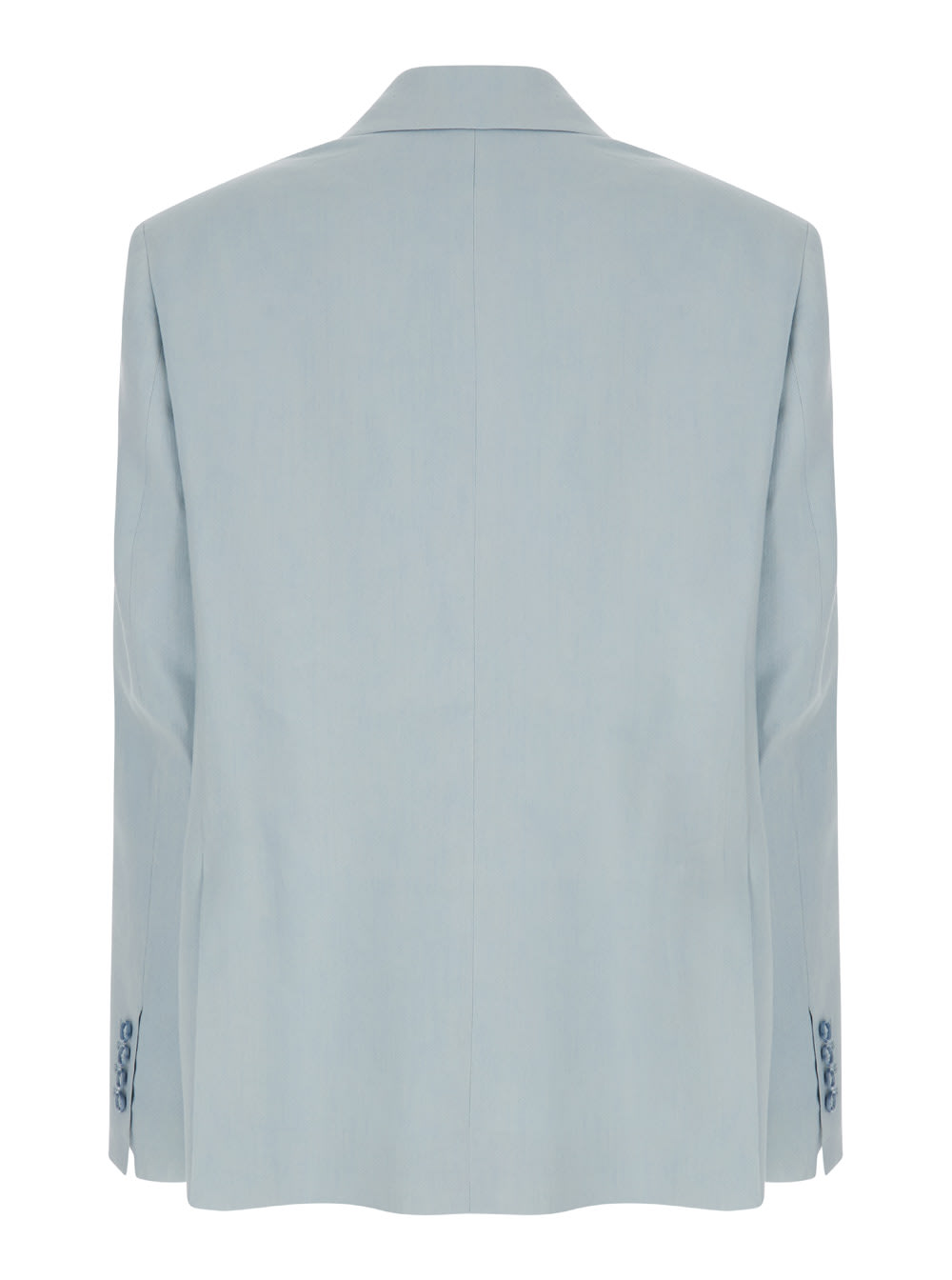 Shop The Andamane Light Blue Single-breasted Blazer In Linen Stretch Woman In Clear Blue