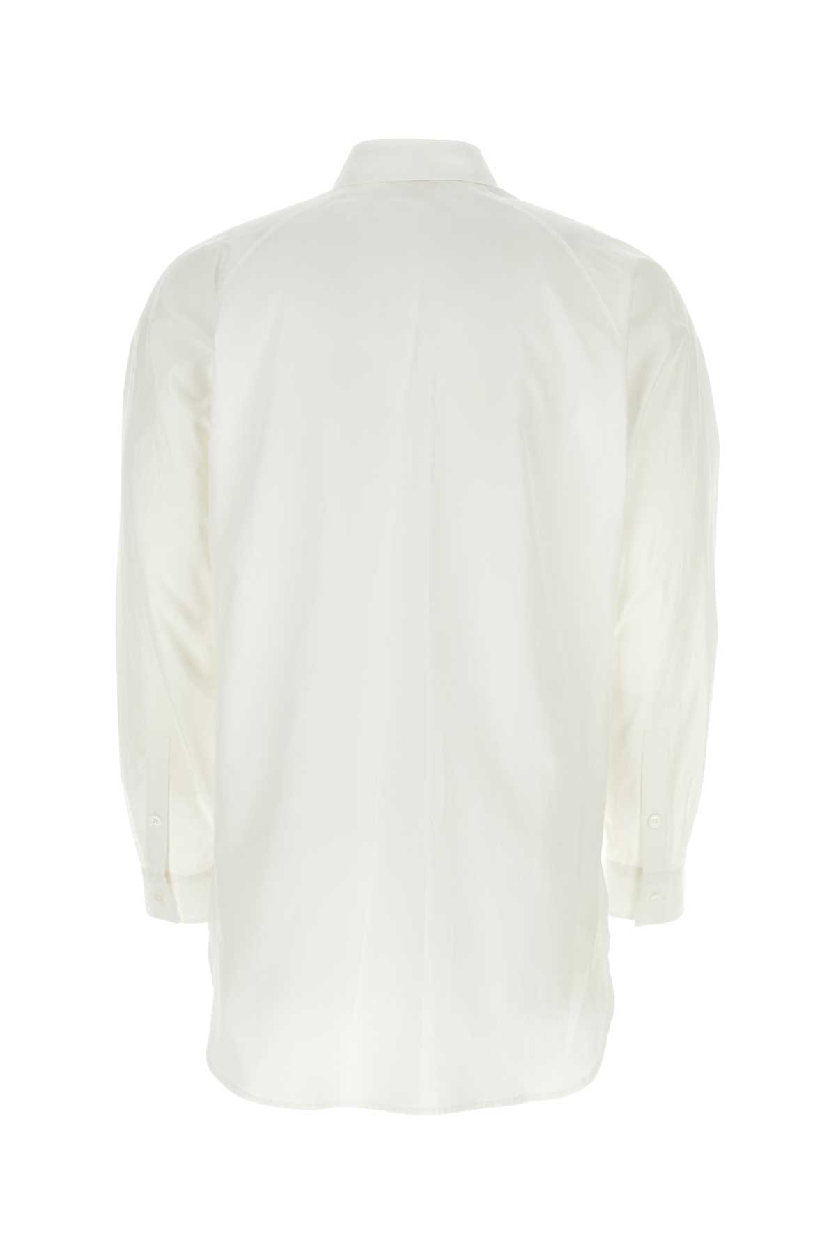 Shop Yohji Yamamoto White Poplin Shirt