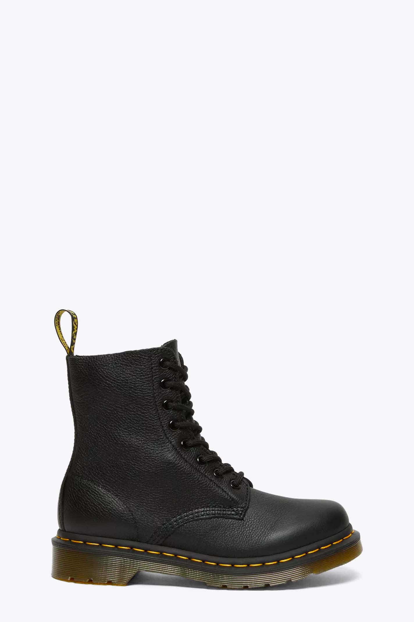 1460 Pascal Black grainy leather lace-up ankle boots - 1460 Pascal