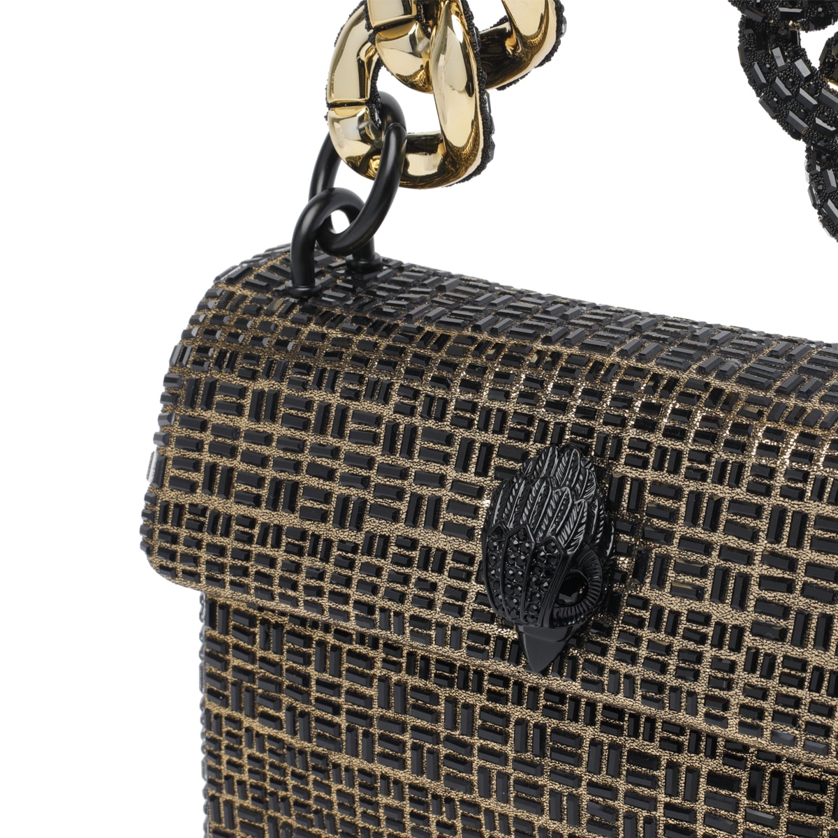 Kurt Geiger Mini Kensington Chain Shoulder Bag In Black
