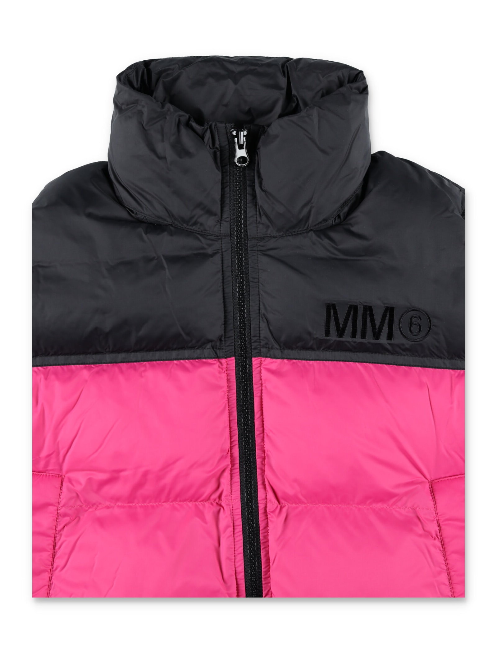 Shop Mm6 Maison Margiela Padded Waistcoat In Deep Pink