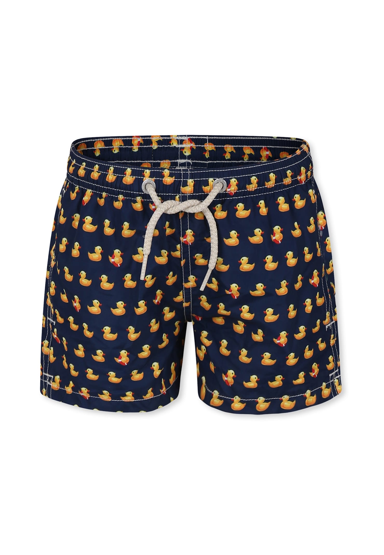 Mc2 Saint Barth Blue Swim Shorts For Boy With Duck In Blue