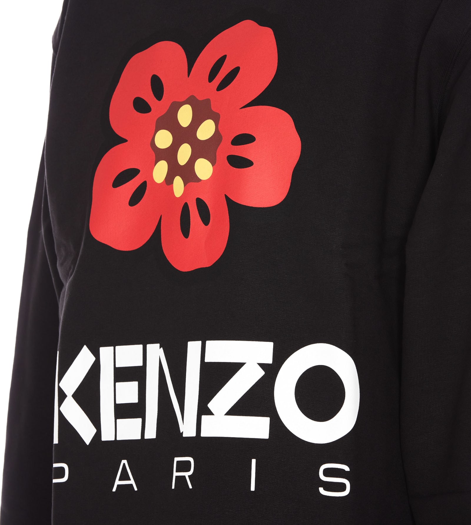 Shop Kenzo Boke Flower Sweatshirt Fleece In Black