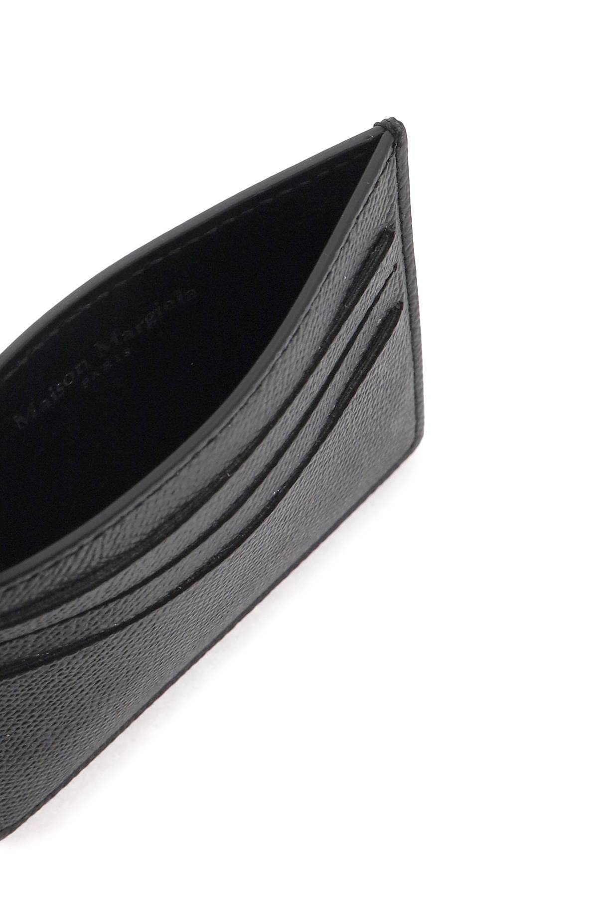 Maison Margiela Leather Cardholder In Black