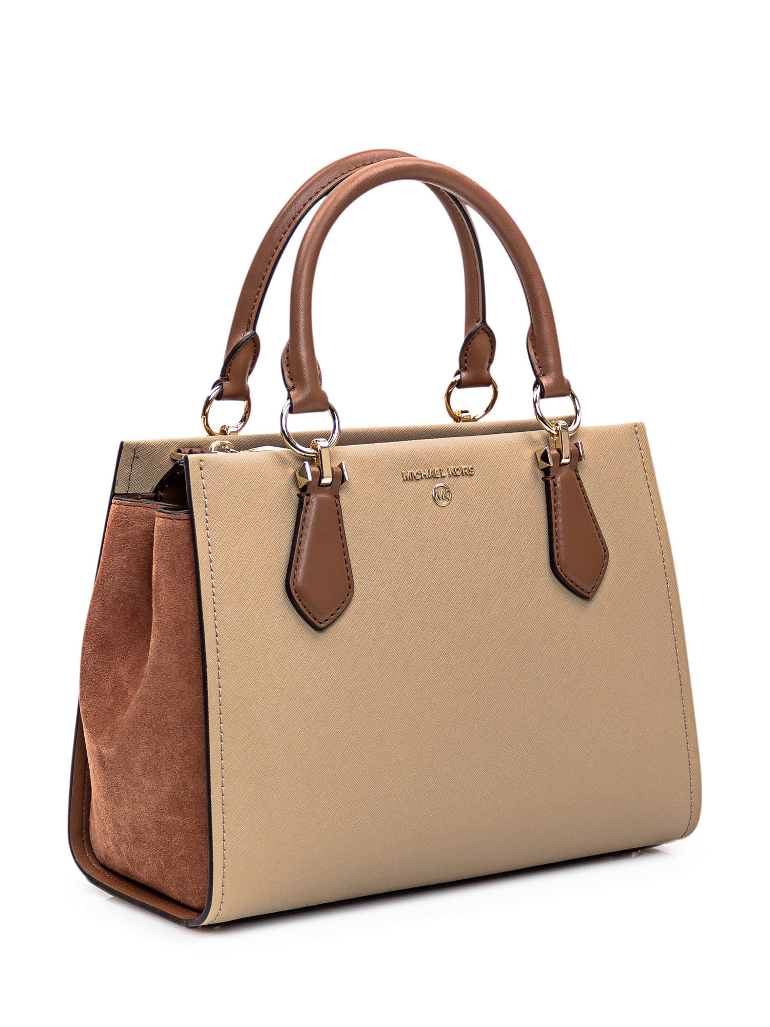 Shop Michael Kors Satchel Bag  In Camel