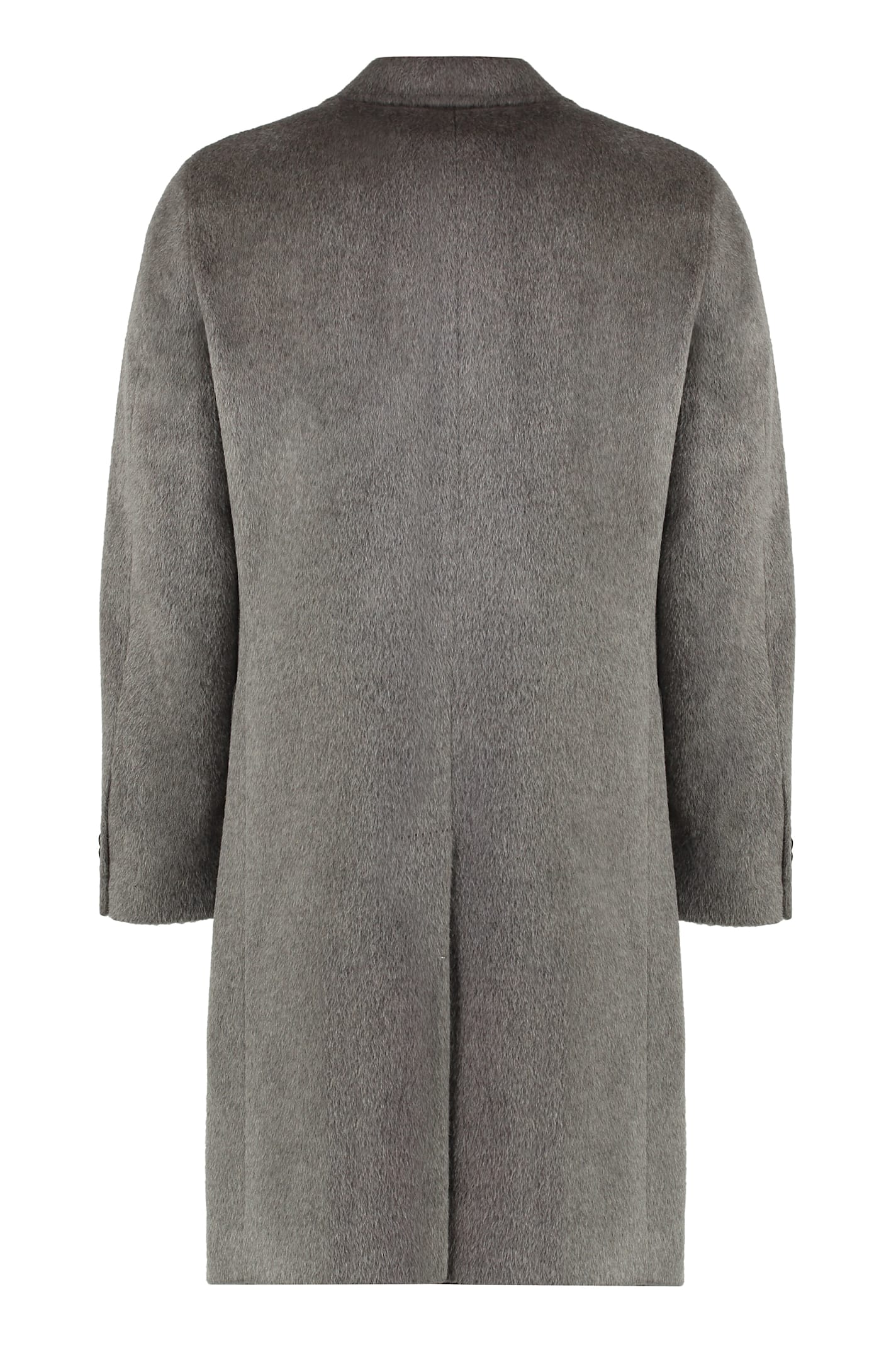 Shop Hugo Boss Alpaca-wool Blend Coat In Grey