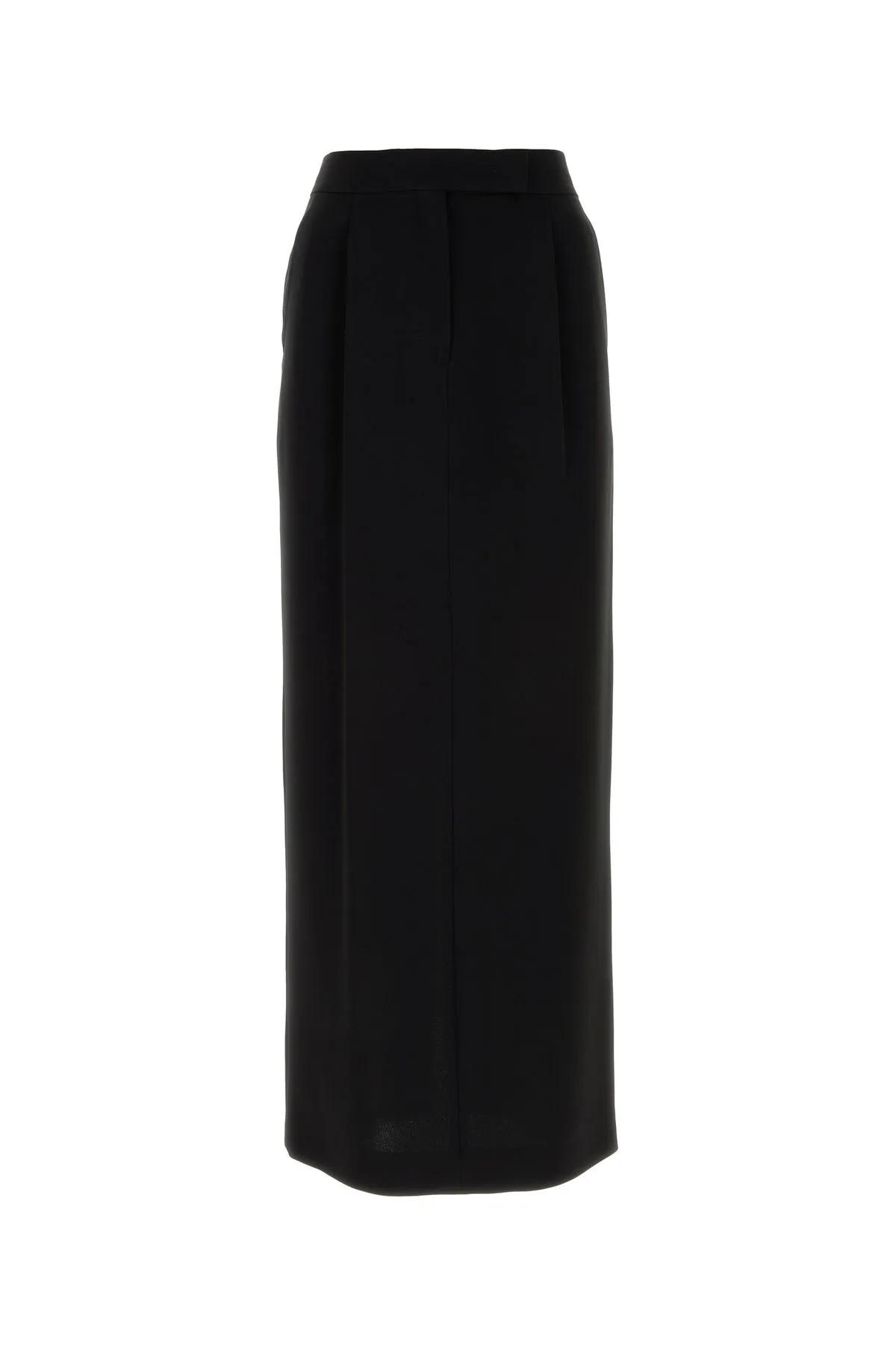 Shop Max Mara Black Triacetate Blend Lemma Skirt