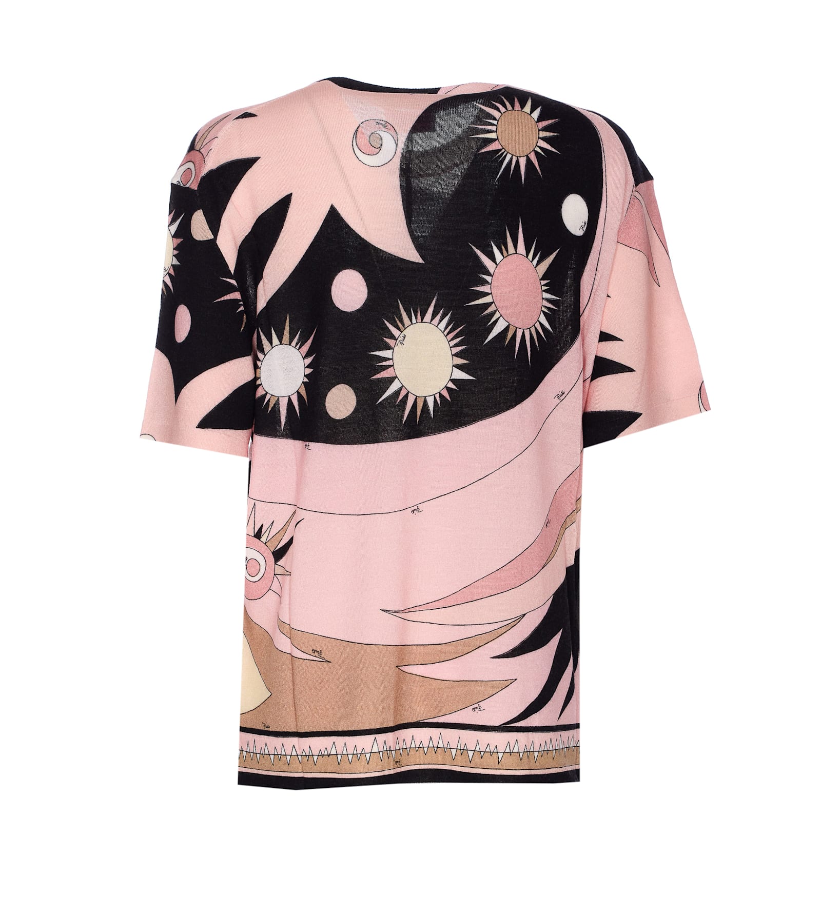 Pucci Crew Neck Graphic Print Relaxed Fit Top