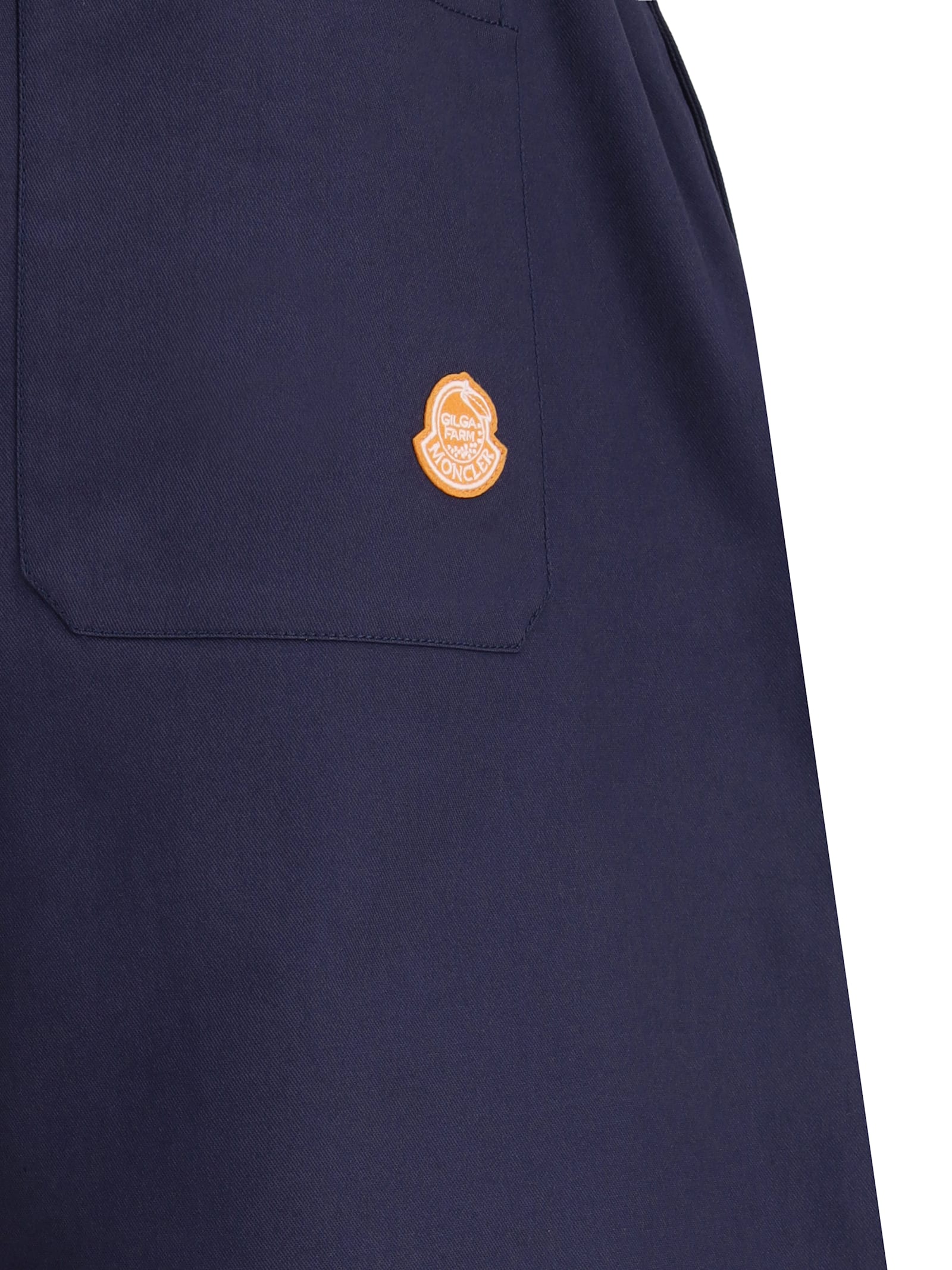 Moncler Genius Moncler X Gilga Farm By Donald Glover Cotton Gabardine Pants In Blue