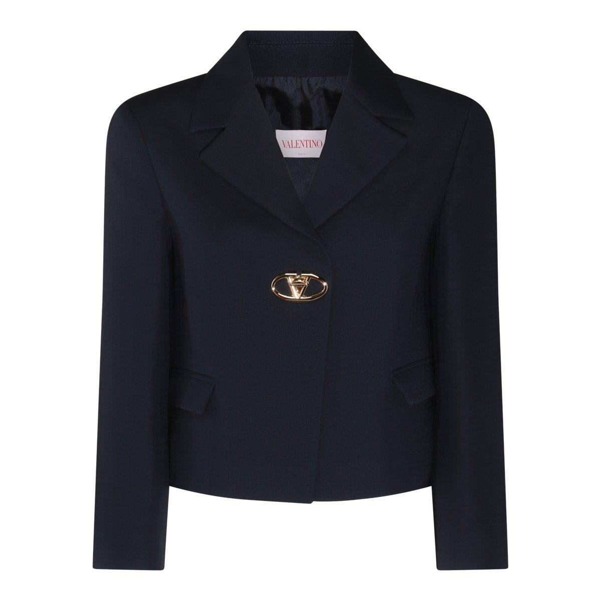 Valentino Vlogo Single-breasted Wool Blazer