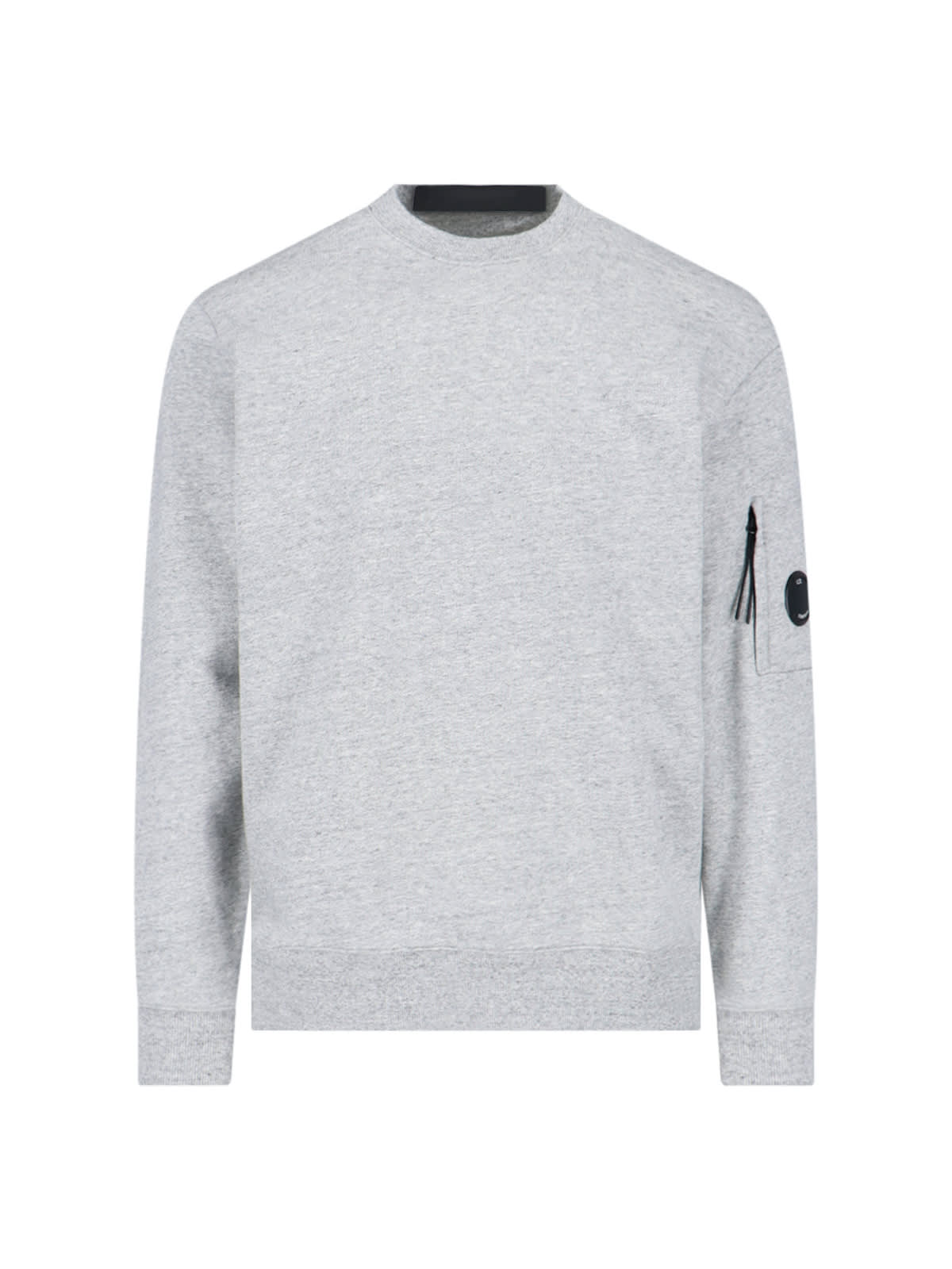 Shop C.p. Company Diagonal Raised Fleece Sweatshirt In Grey