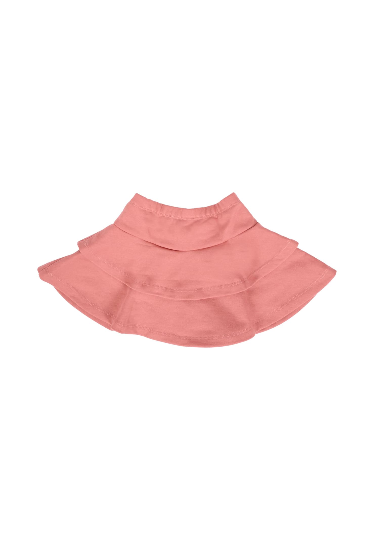 Marni Pink Skirt For Baby Girl With White Logo In Pink