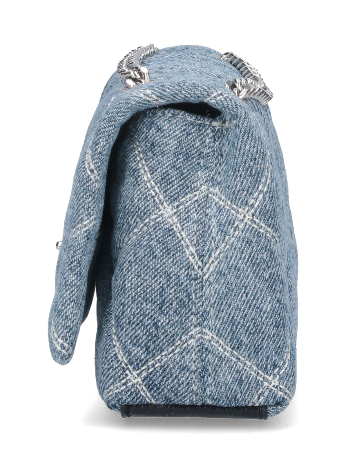 Marc Jacobs The Quilted Dual Chain Denim Crossbody Bag