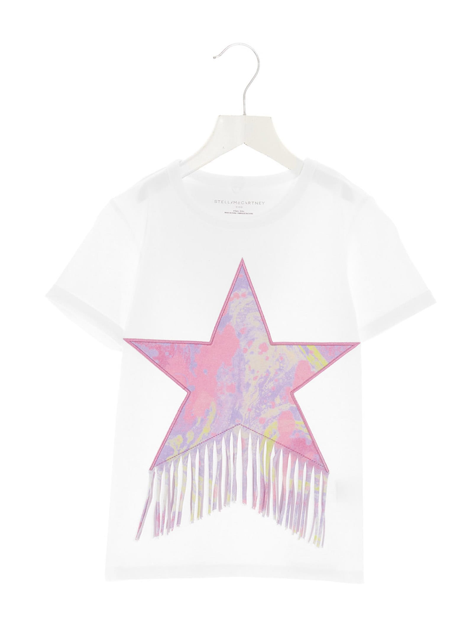 Stella McCartney Kids Star T-shirt With Fringes.