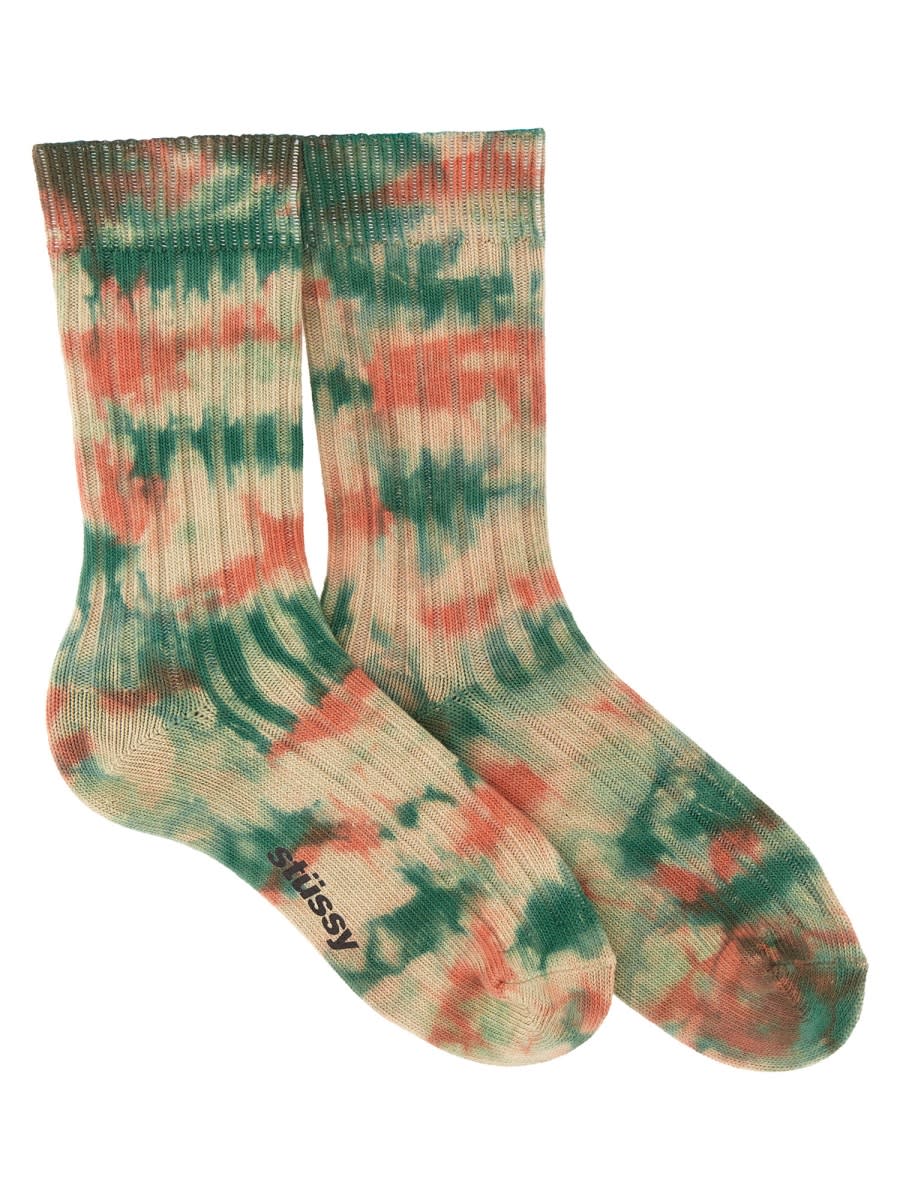 Multi Dyed Ribbed Socks