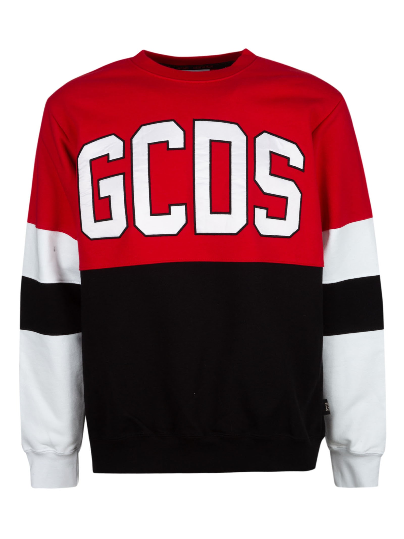 GCDS Colourblock Stripe Detail Logo Sweatshirt