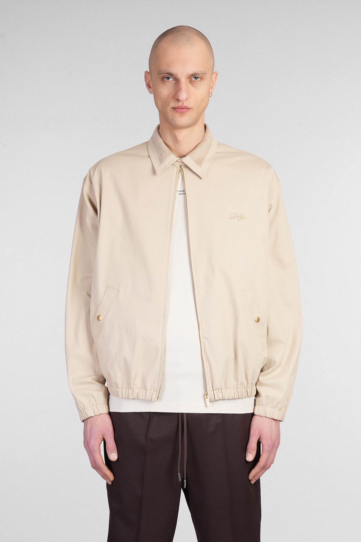 Casual Jacket In Beige Cotton