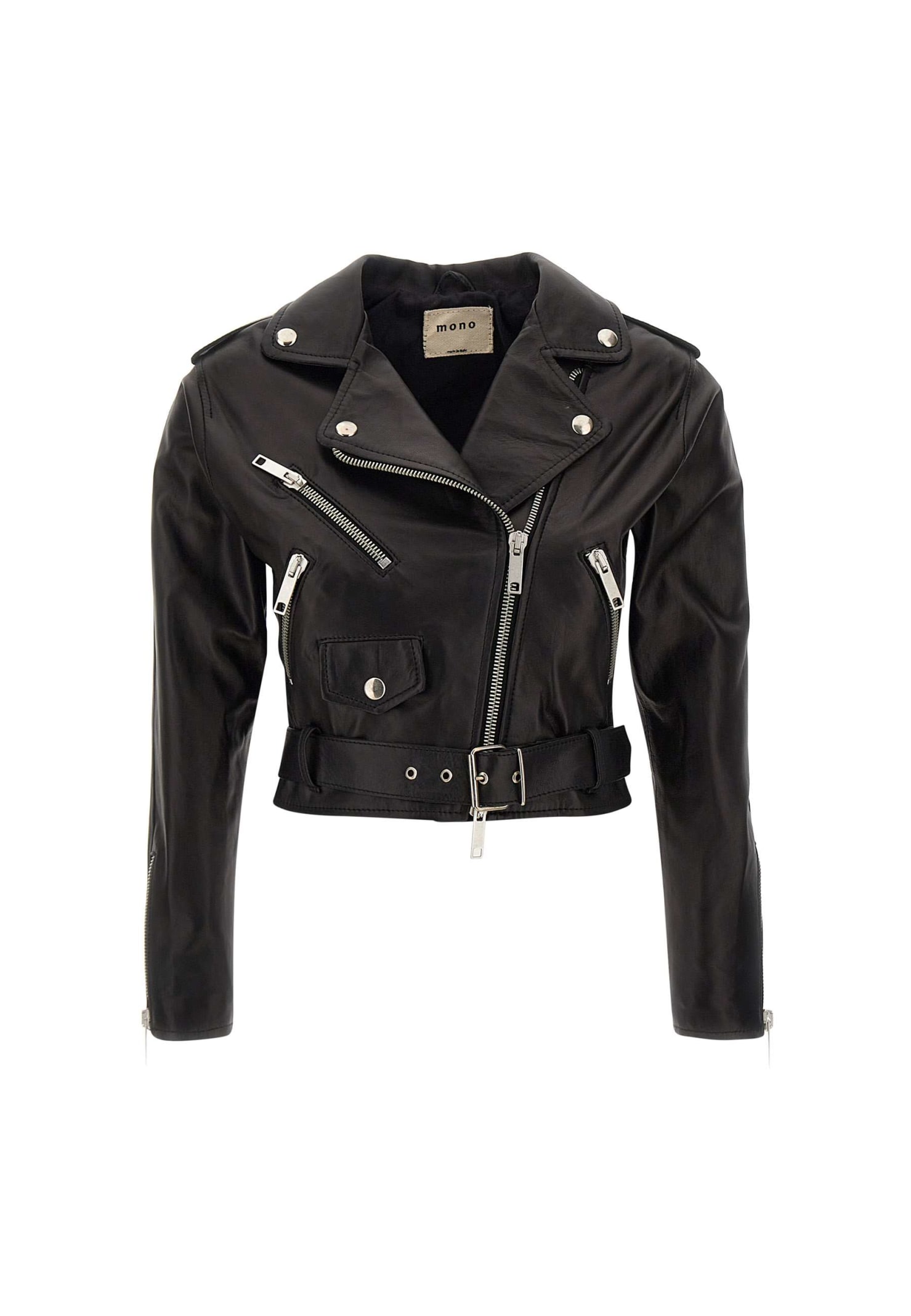 Shop Mono Lory Leather Jacket In Black