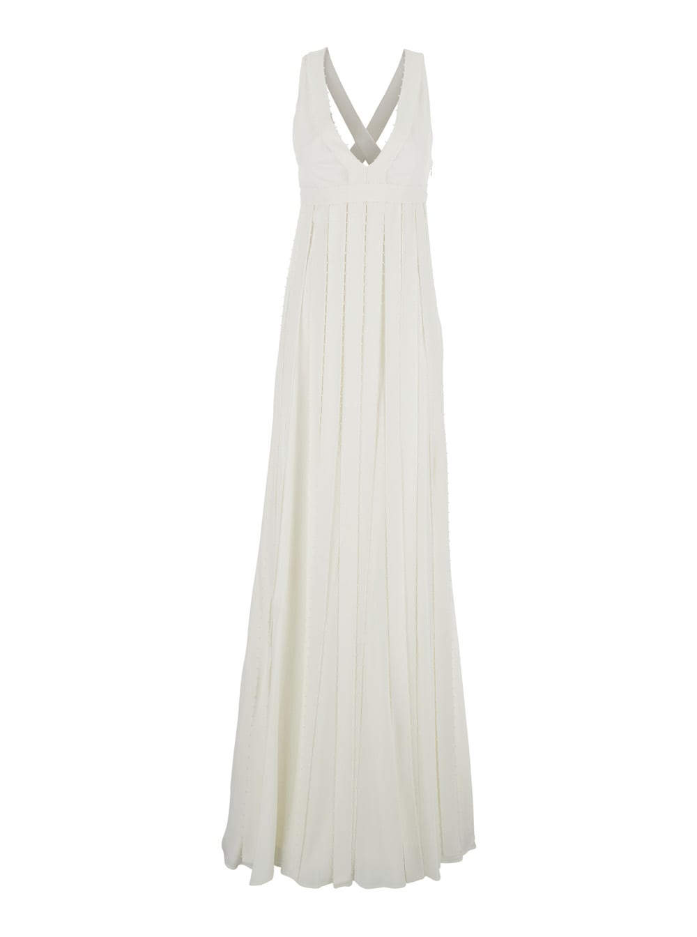 Giovanni Bedin Pearl-embellished Pleated Dress In White