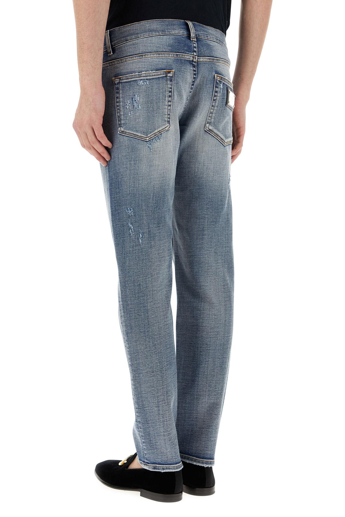 Shop Dolce & Gabbana Stretch Denim Jeans In Blu