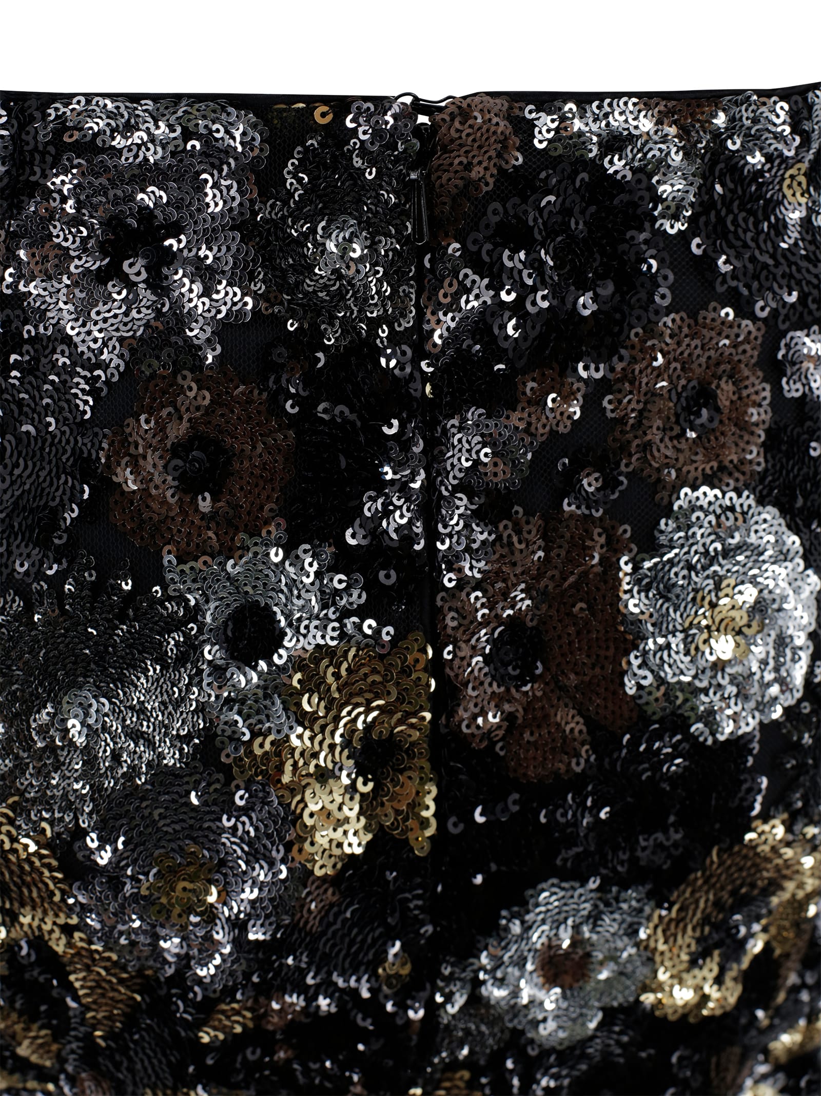 Max Mara Tulle And Sequin Pencil Skirt In Black