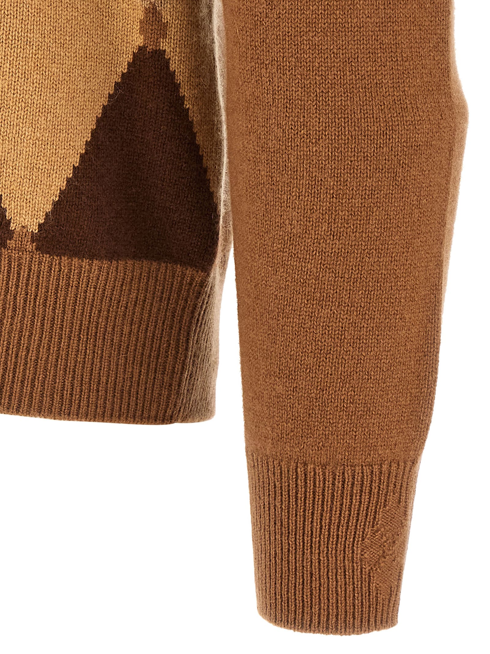 Ballantyne Cardigan Argyle Sweaters And Cardigans Brown In Brown
