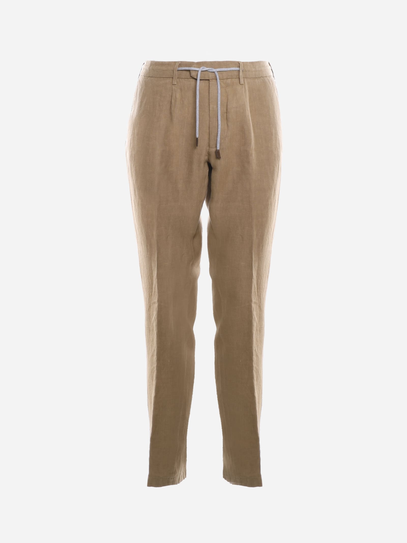 Eleventy Linen Trousers With Drawstring