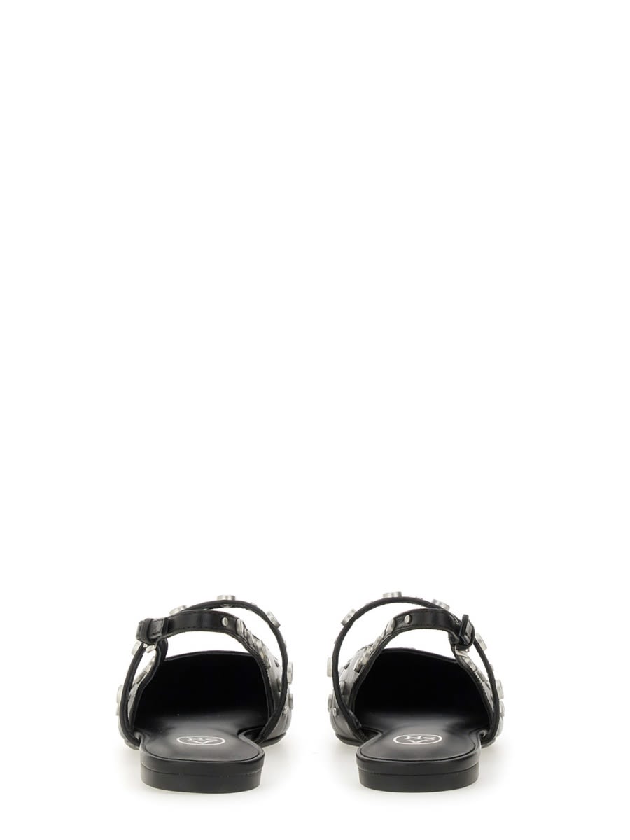 Ash Brenda Lace-up Flat Sandals In Black