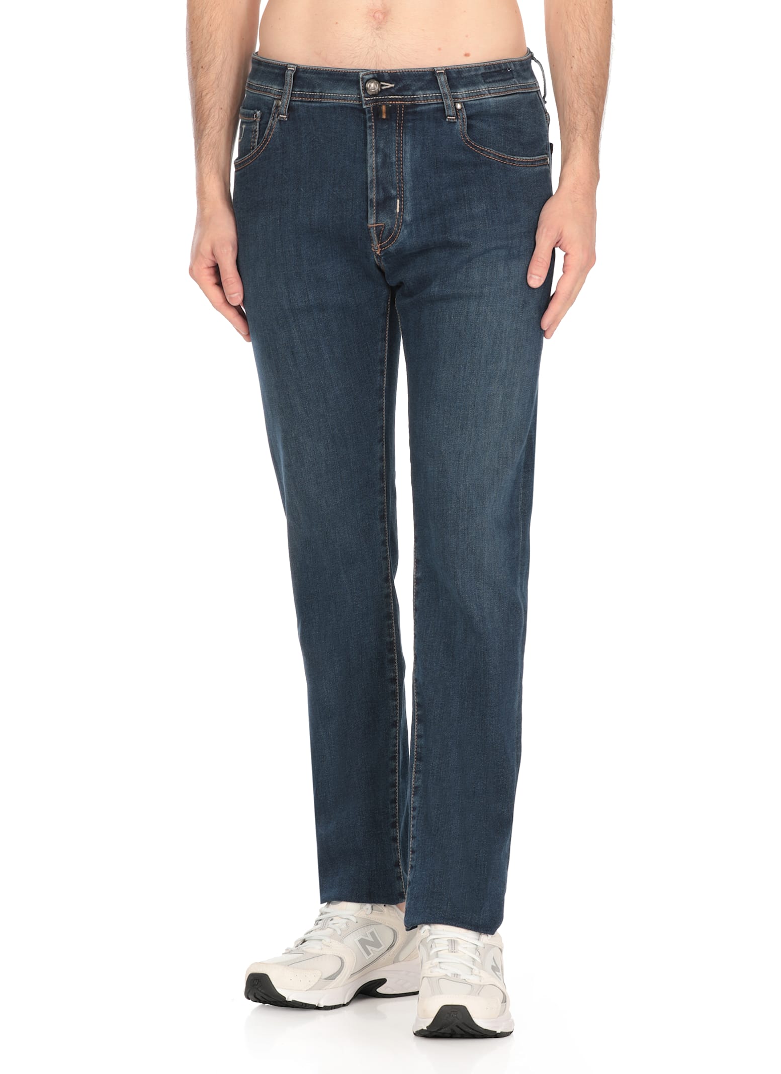 Jacob Cohen Straight Five-pocket Cotton Jeans In Blue